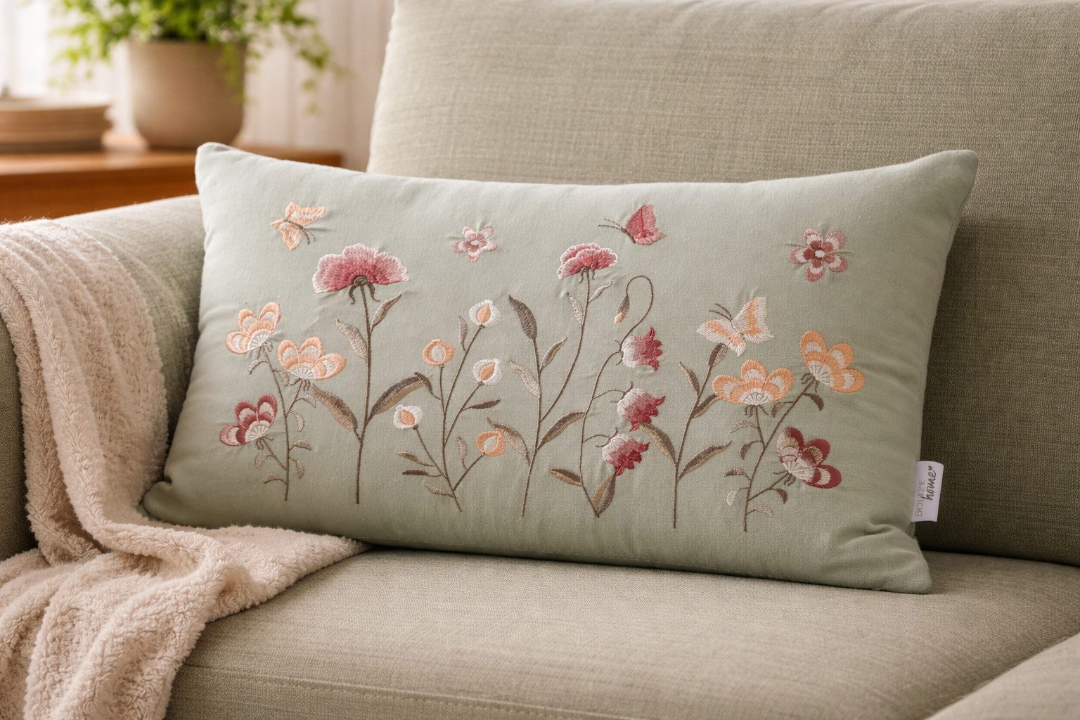BOLTZE Dekokissen Kissen Florentine florales Zierkissen im Landhausstil