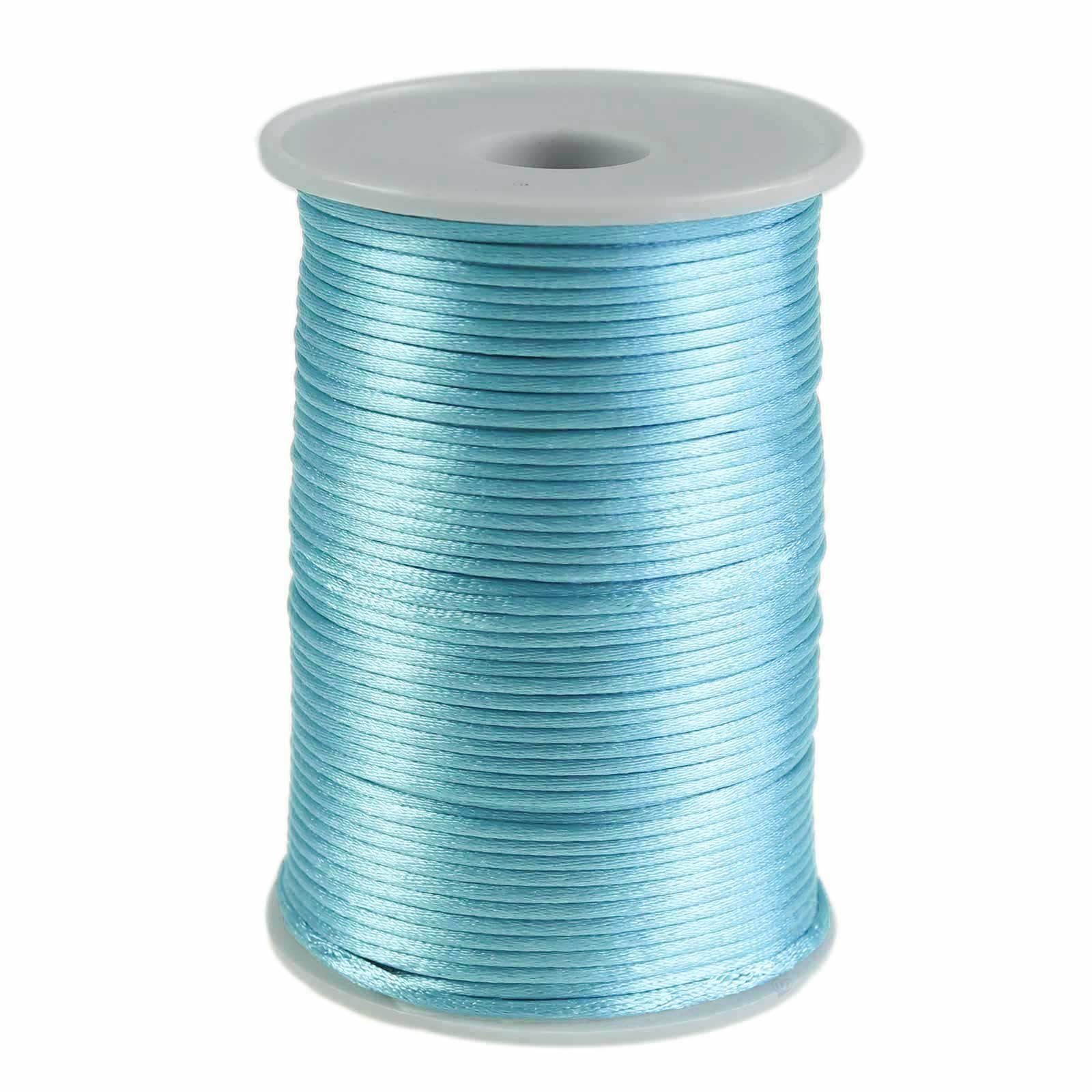 maDDma 90m Satinschnur 2mm Seil, eisblau günstig online kaufen