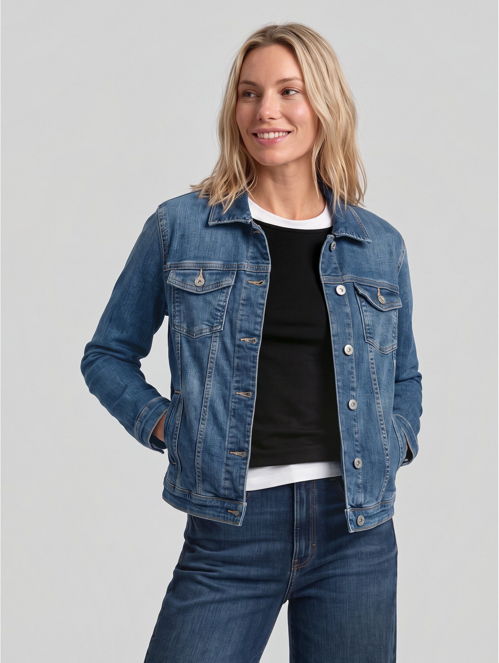TOM TAILOR Jeansjacke Jacken Jeansjacke mit recycelter Baumwolle