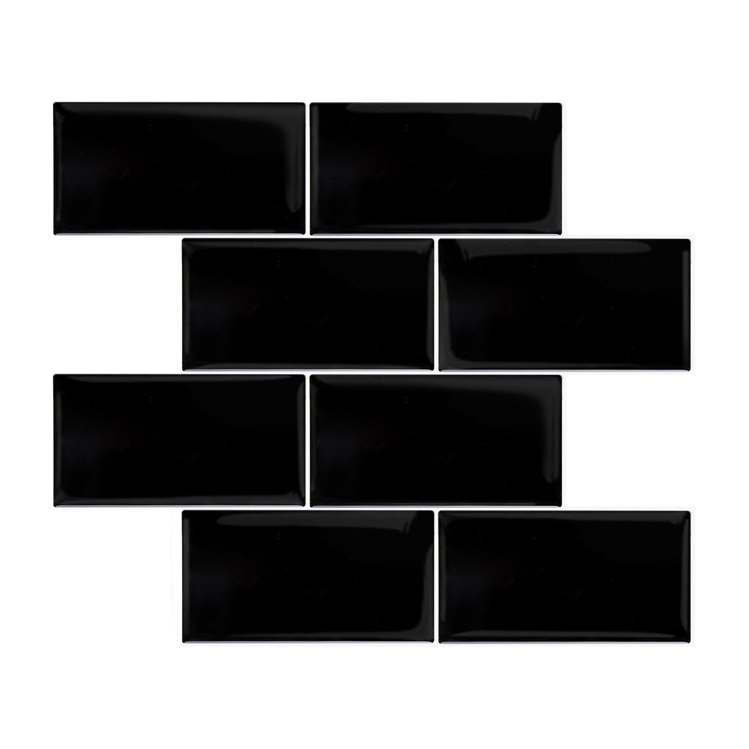 Agger Küchenrückwand Selbstklebende Metro-Fliesen, Klebefliesen als Spritzschutz, (10-tlg), für Küche & Bad (10er-Pack, 32x27 cm, extra starke Ausführung)