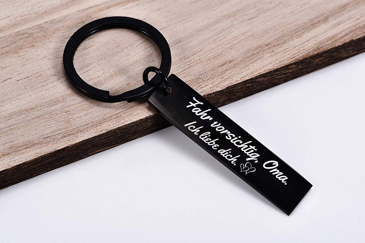 Geschenkehöhle Schlüsselanhänger mit Gravur Schlüsselanhänger Gravur Fahr vorsichtig - Schutzengel in 7 Varianten, Schutzengel zum Mitnehmen – täglich dabei, täglich geliebt