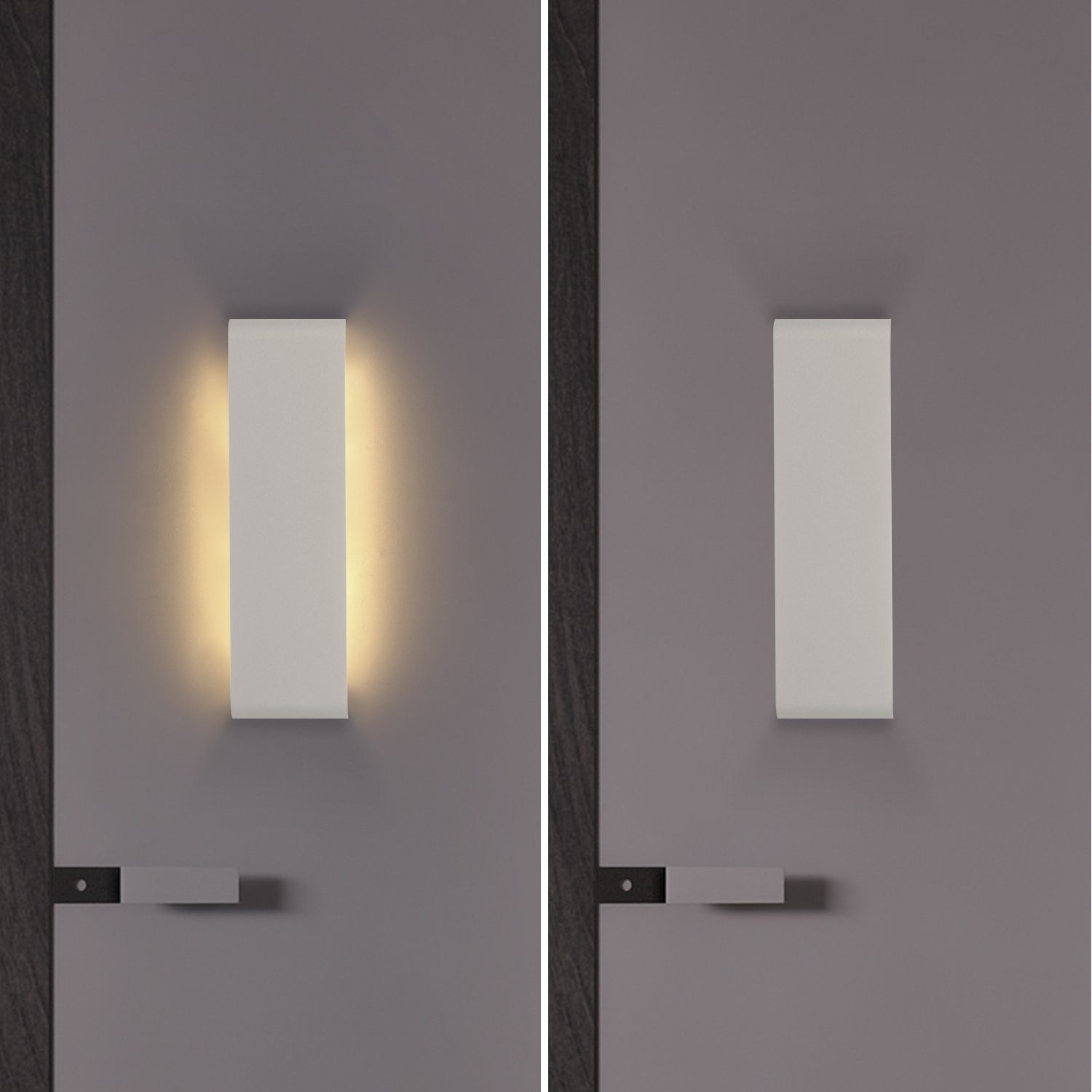 Flurlampe Metall Nacht- Warmweiß, LED Stück Wandleuchte Beleuchtung Wohnzimmer, 1 integriert, 1 fest Stück, LED Modern ZMH