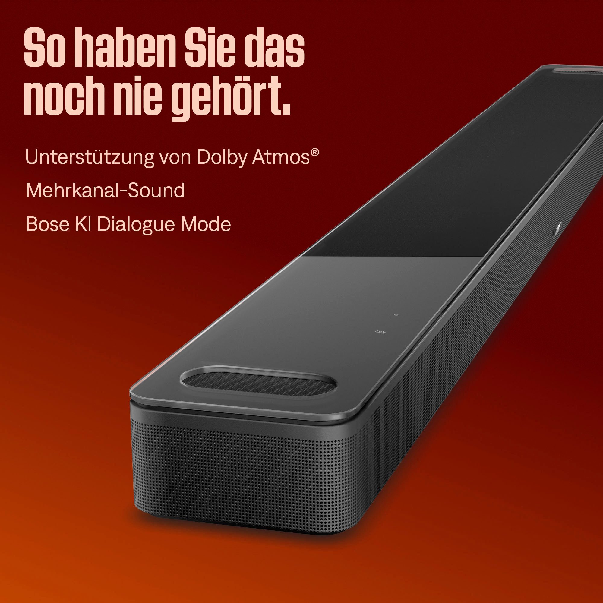 Bose Smart Ultra Soundbar mit Dolby Atmos Soundbar 5.1 (Bluetooth, Multiroom, WLAN, Multiroom, Immersive Sound, Alexa, AIRPLAY 2, Simple Sync)