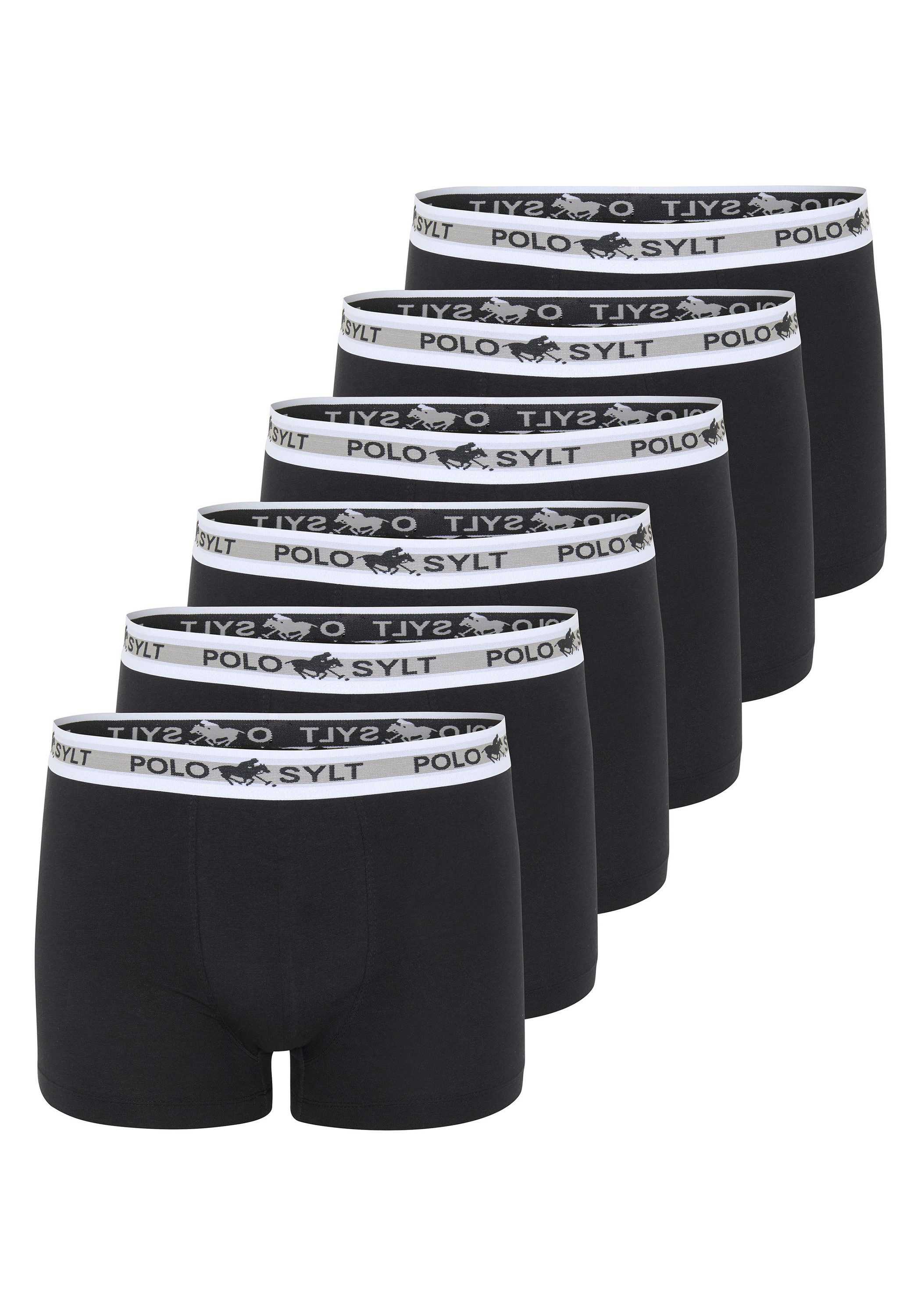 Polo Sylt Boxershorts im Sechserpack und Label-Look günstig online kaufen
