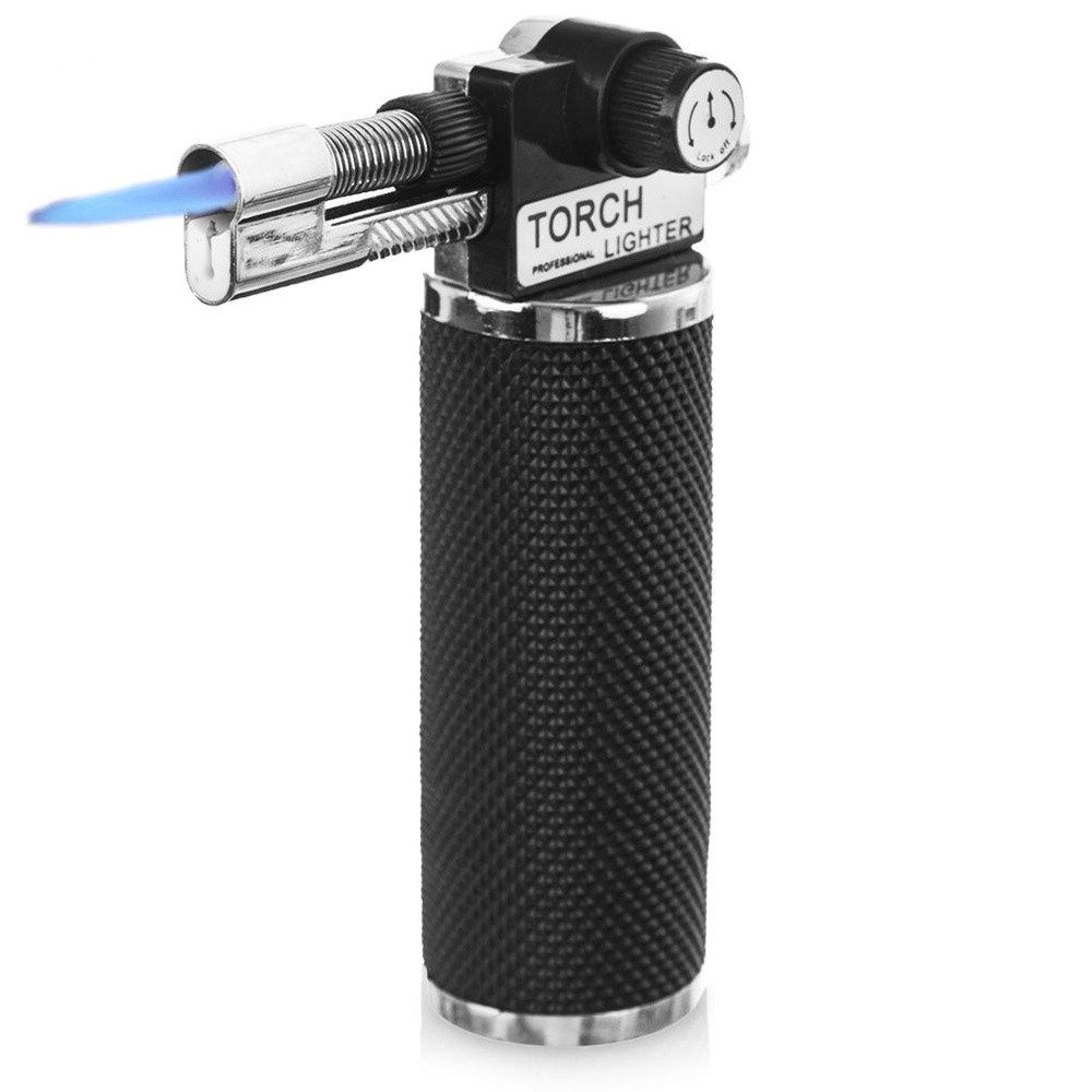 Orion Group Flambierbrenner mit rutschfestem Griff und Flammenregulierung, rutschfester Griff, Sperrknopf, 13 cm