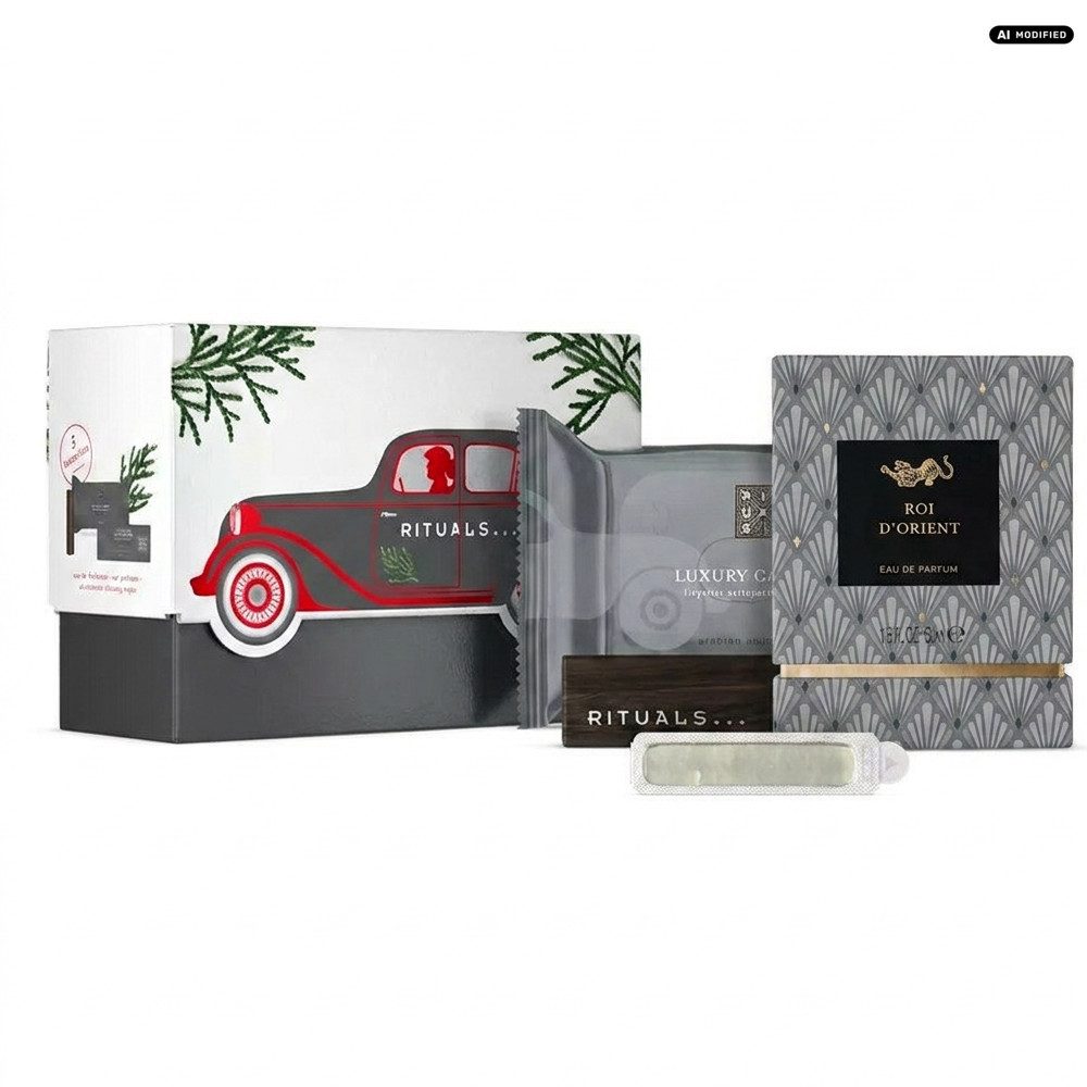 Rituals Pflege-Geschenkset Rituals Homme Car Gift Set und Roi d’Orient Duft Duo, Maskulines Autoparfum und Eau de Parfum in einem Geschenkset
