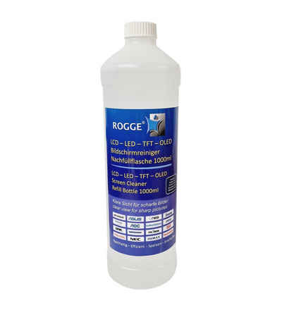 Rogge ROGGE Screen Cleaner 1.000ml - Nachfüllflasche Flüssigreiniger (1-St. 1 Liter Bildschirmreiniger)