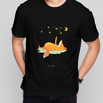 Mr. & Mrs. Panda T-Shirt Fuchs Sterne - Schwarz - Geschenk, Nachtschwärmer, Sternengucker, trö (1-tlg)