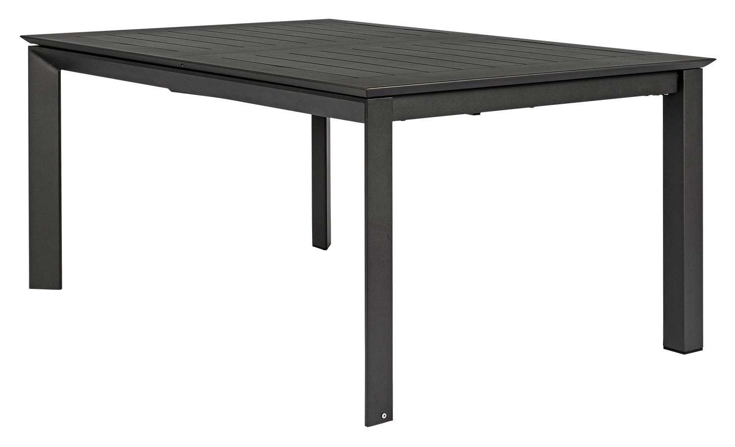 Bizzotto Gartentisch KONNOR, Ausziehbar, 160 x 110 - 160 cm, Anthrazit, Aluminium