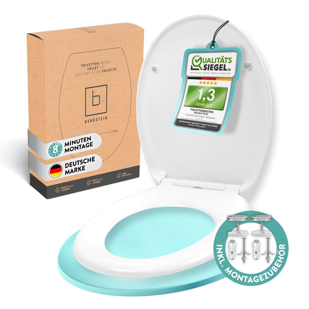 Benkstein WC-Sitz Premium Toilettendeckel antibakteriell oval weiß (9-St), günstig online kaufen