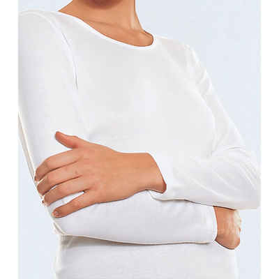 Nina Von C. Unterhemd Nina von C. Fine Cotton Langarm Shirt (42 Weiss)