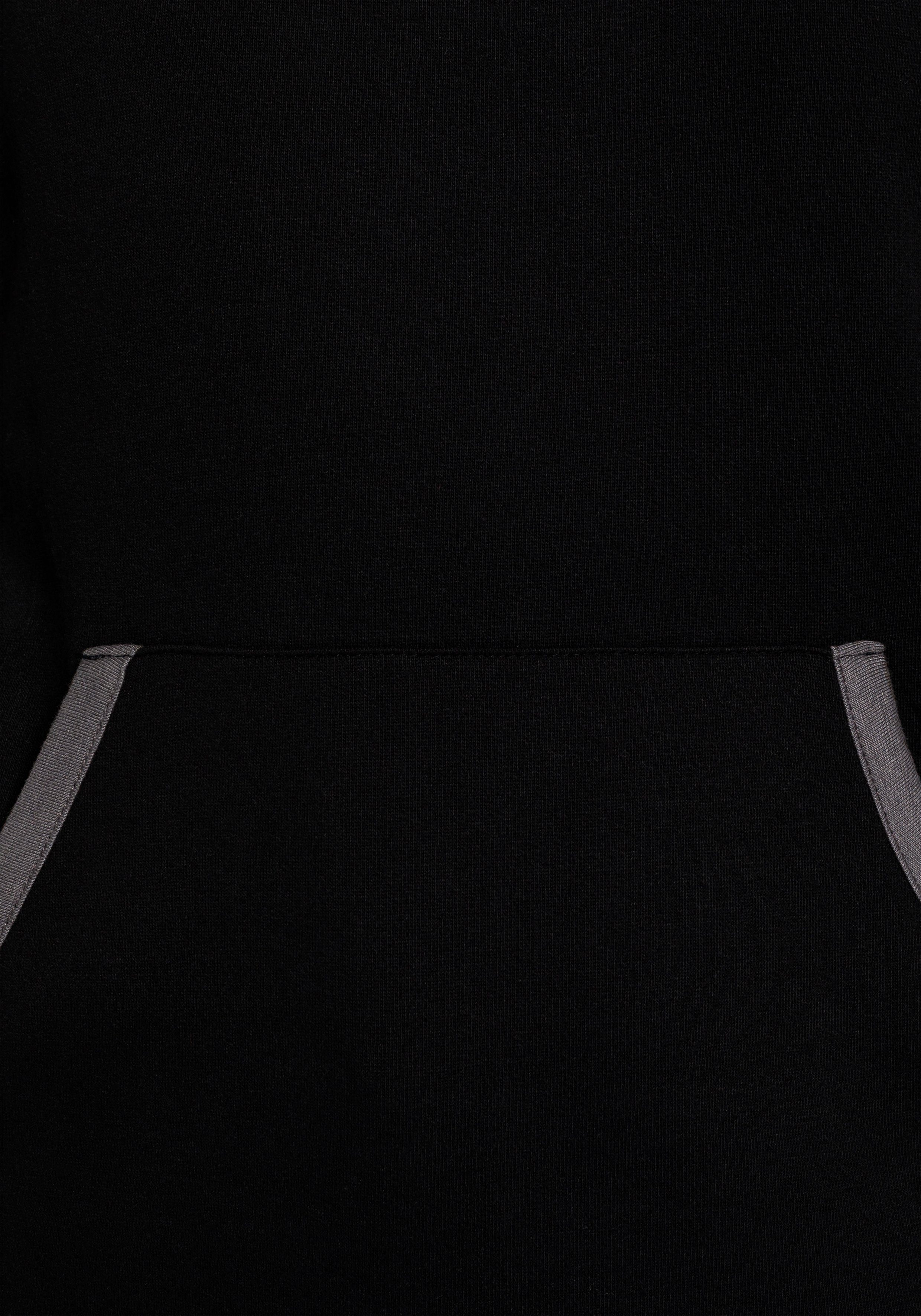 Stehkragen Sweatshirt KangaROOS mit -NEUE KOLLEKTION schwarz-grau
