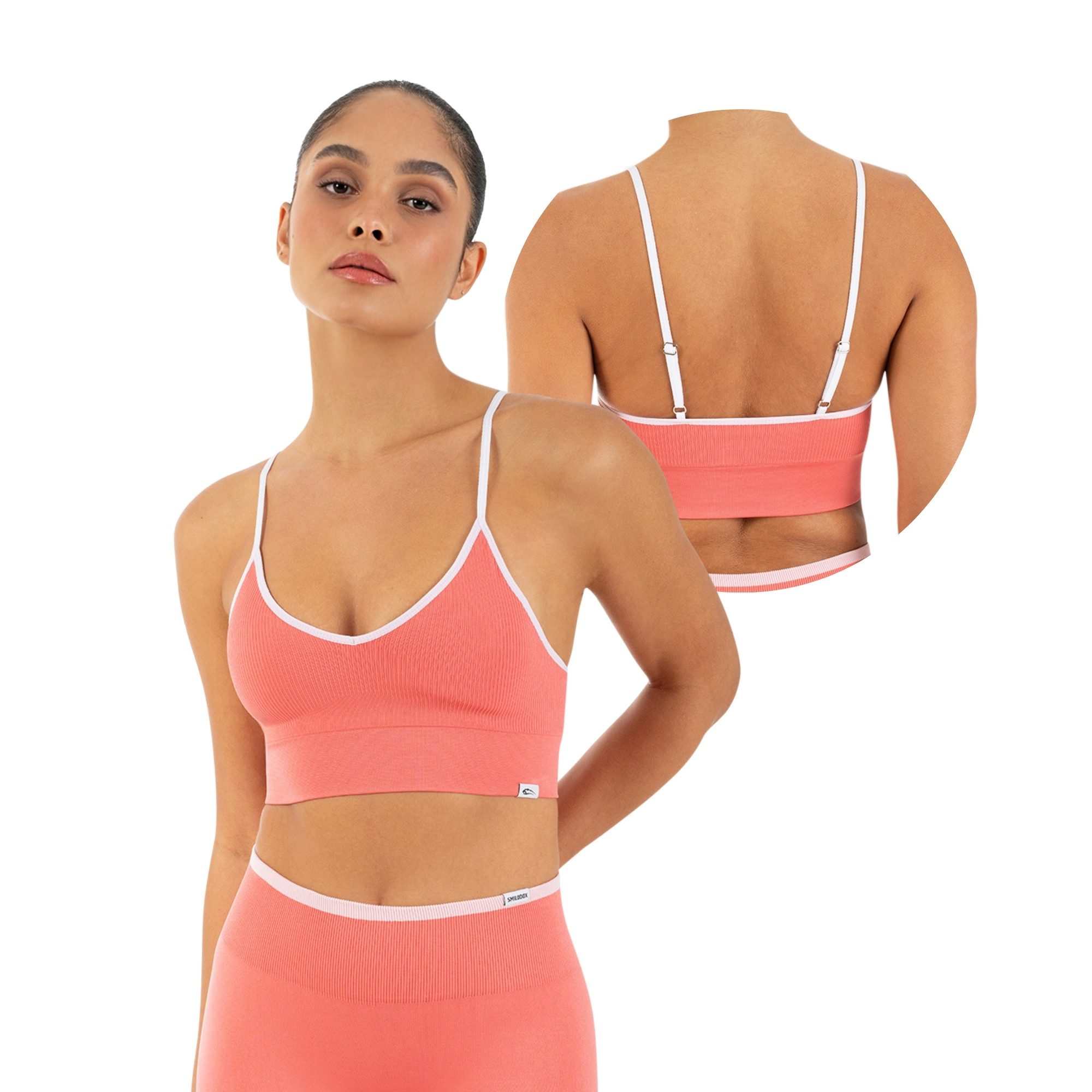 Sport-BH Yari, Fitness- BH Damen, Shaped Fit, Bra mit Rippstruktur, Gym