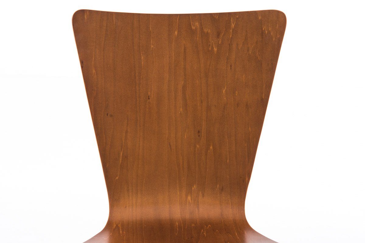 Messestuhl), Konferenzstuhl Warteraumstuhl - - ergonomisch Sitzfläche: - geformter Metall Gestell: Jaron mit TPFLiving - (Besprechungsstuhl Besucherstuhl Sitzfläche braun Holz chrom