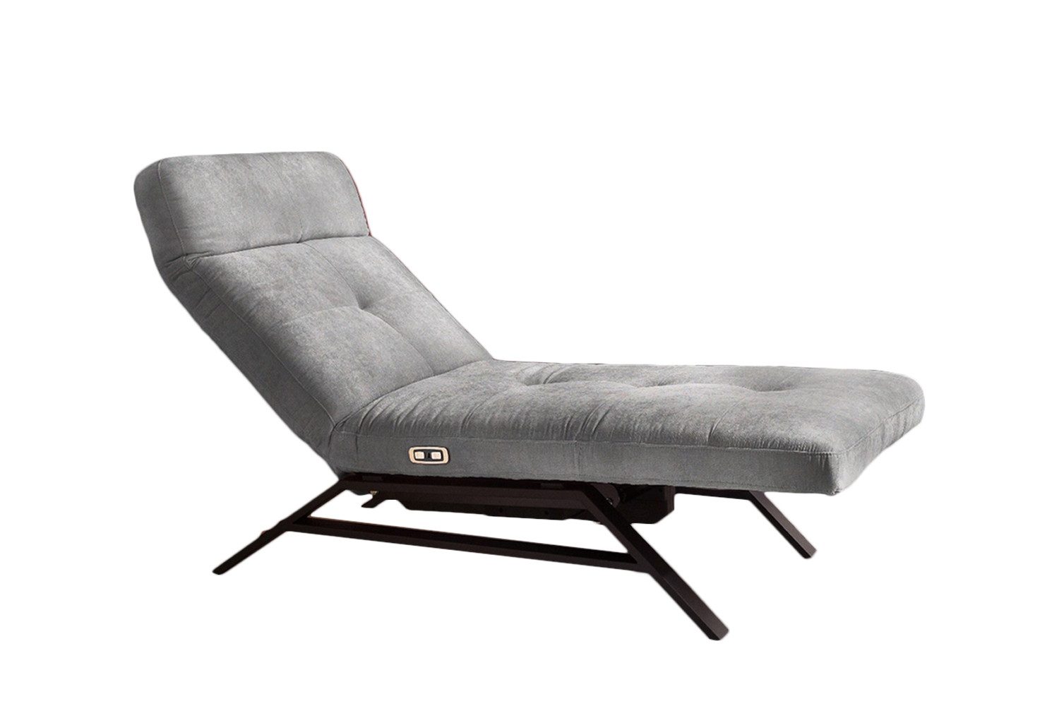 KAWOLA Relaxliege AMERIVA, Velvet, Fuß schwarz oder chrome, verschiedene Breiten und Farben