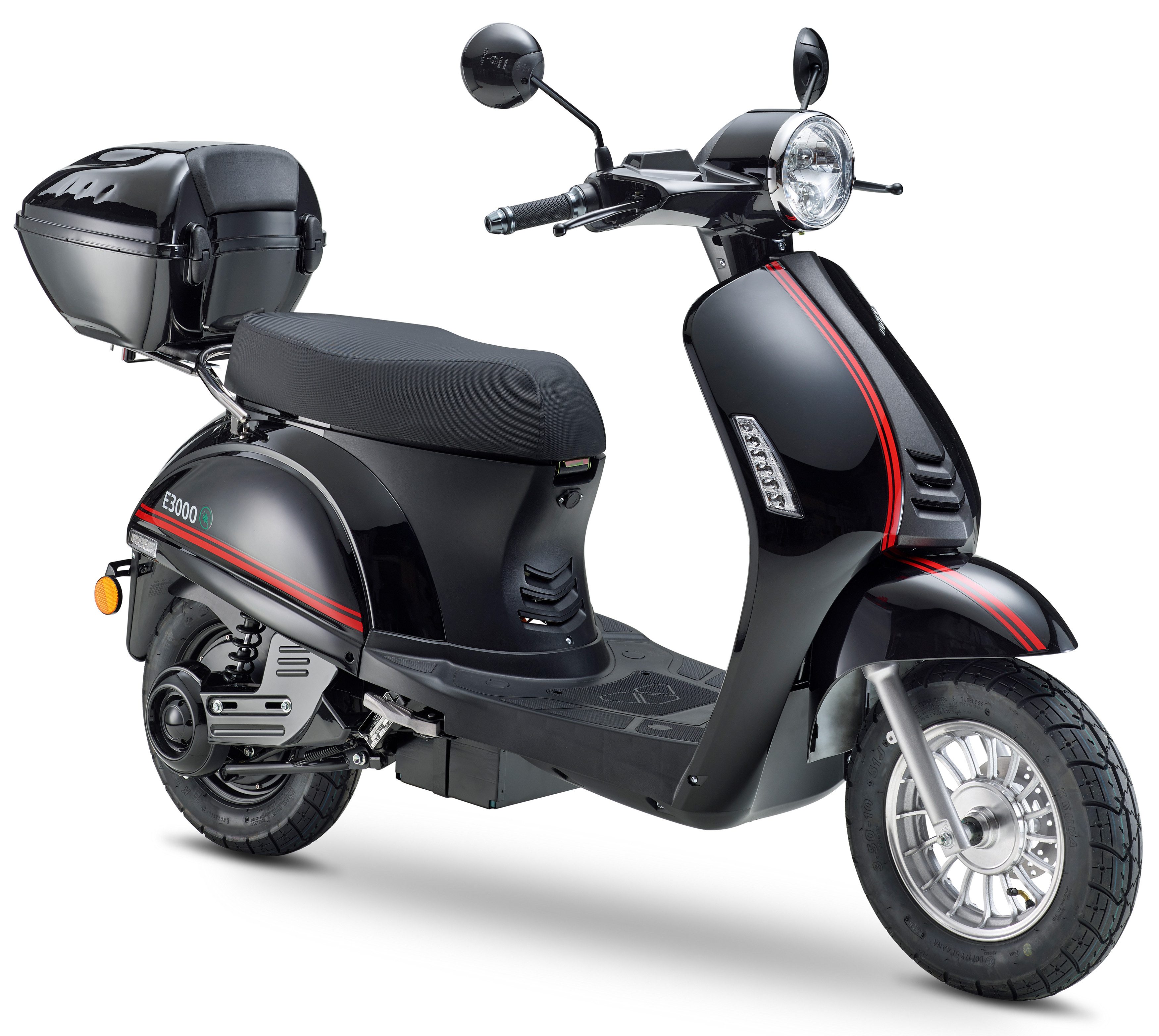 Luxxon E-Motorroller E3000, 3000 W, 45 km/h, bis zu 55 km Reichweite, mit Straßenzulassung, 2 Sitzplätze