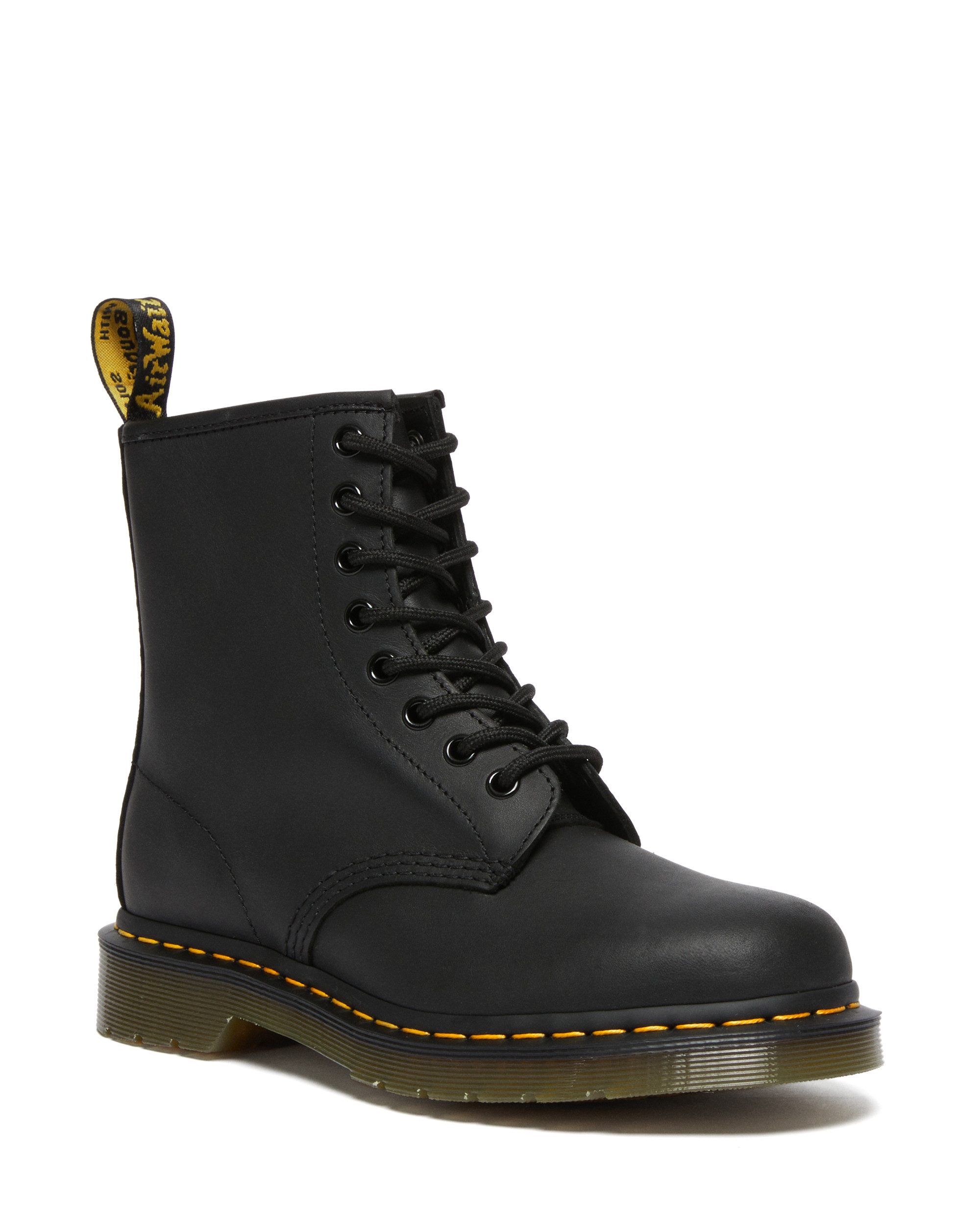 DR. MARTENS 1460 Schnürboots Blockabsatz, Schnürstiefelette mit typischer Rahmennaht