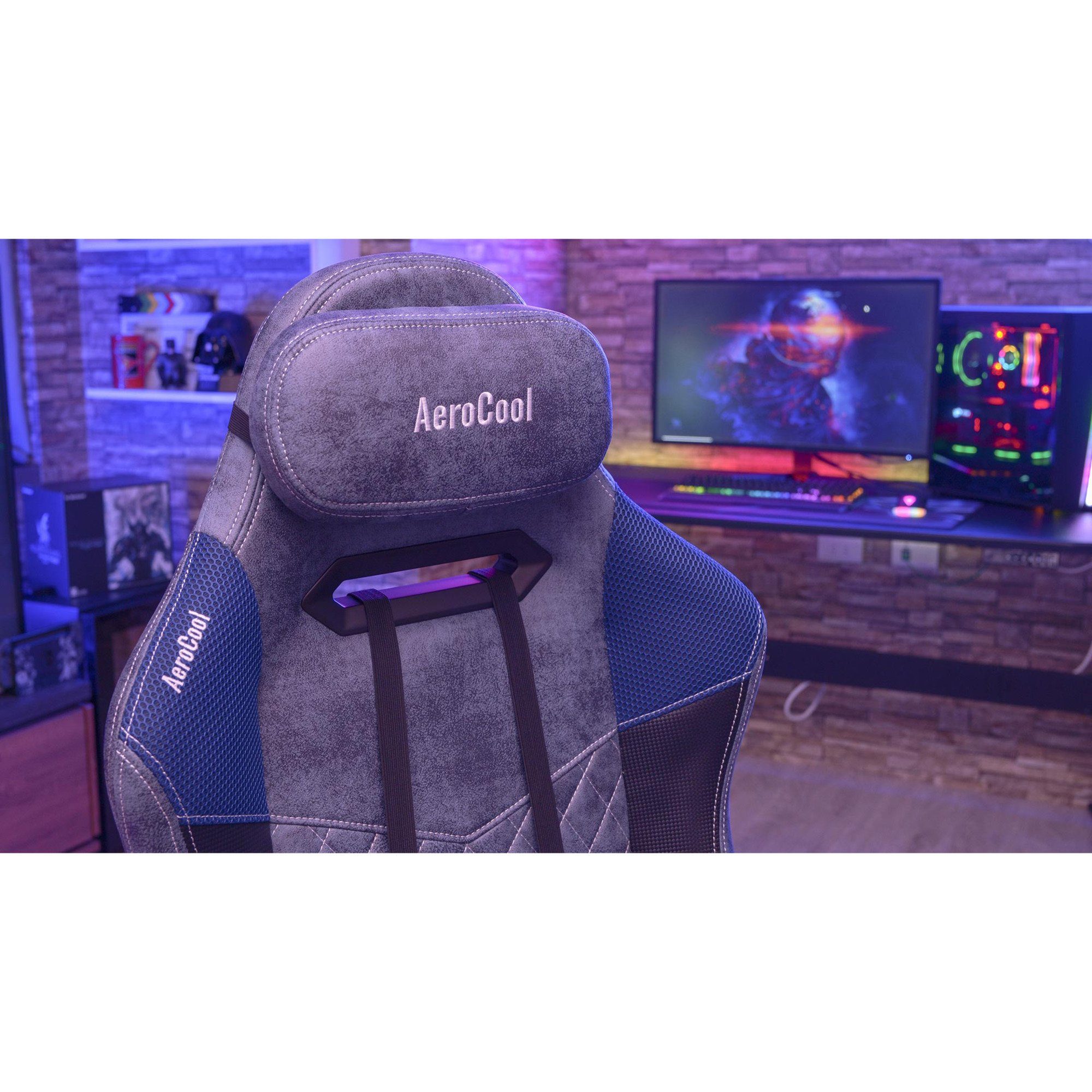 Aerocool Gaming-Stuhl Aerocool DUKE, (Steel Gaming-Stuhl, Blue)