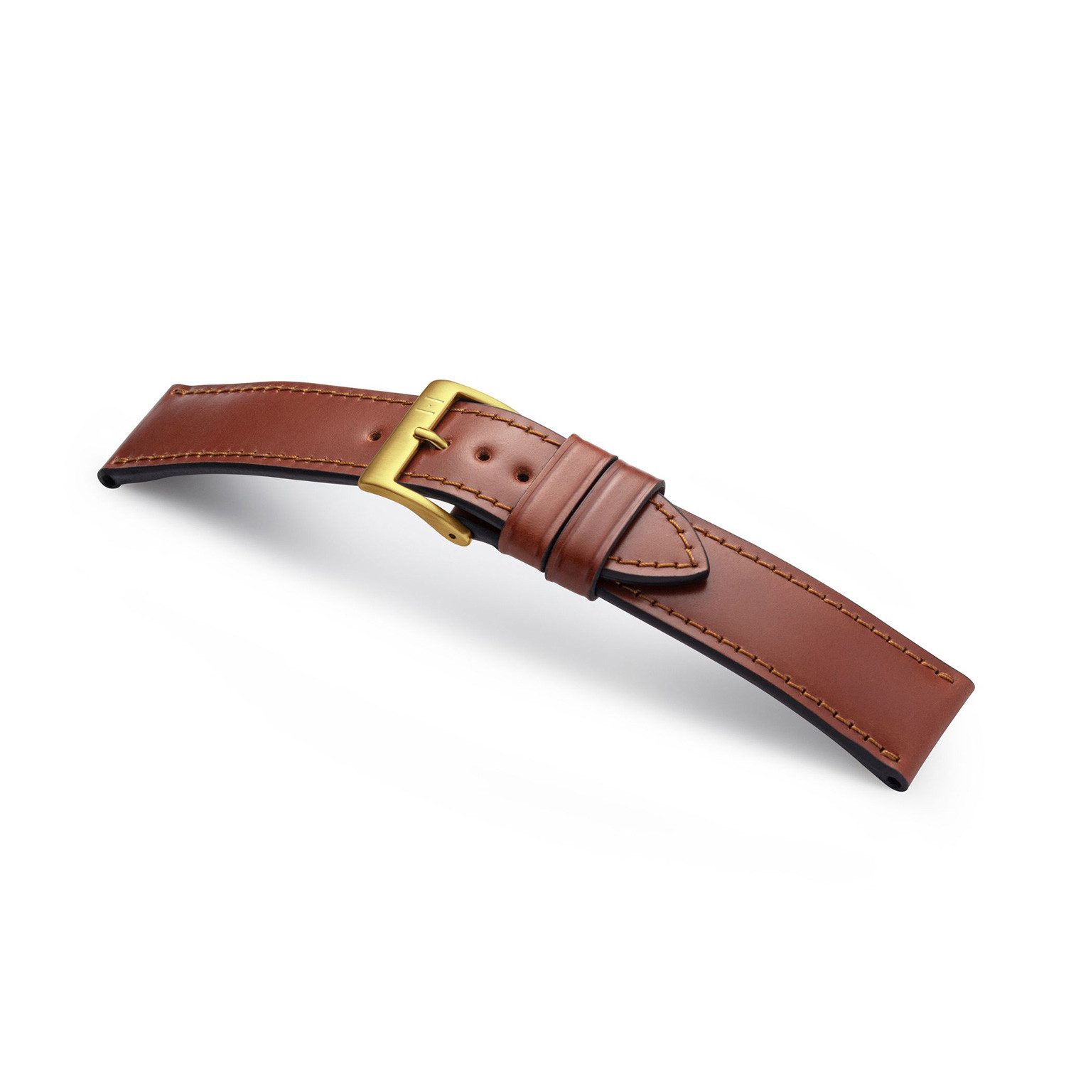 Selva Technik Uhrenarmband Uhrenarmband WINTERHUDE (Shell Cordovan), goldene Schließe