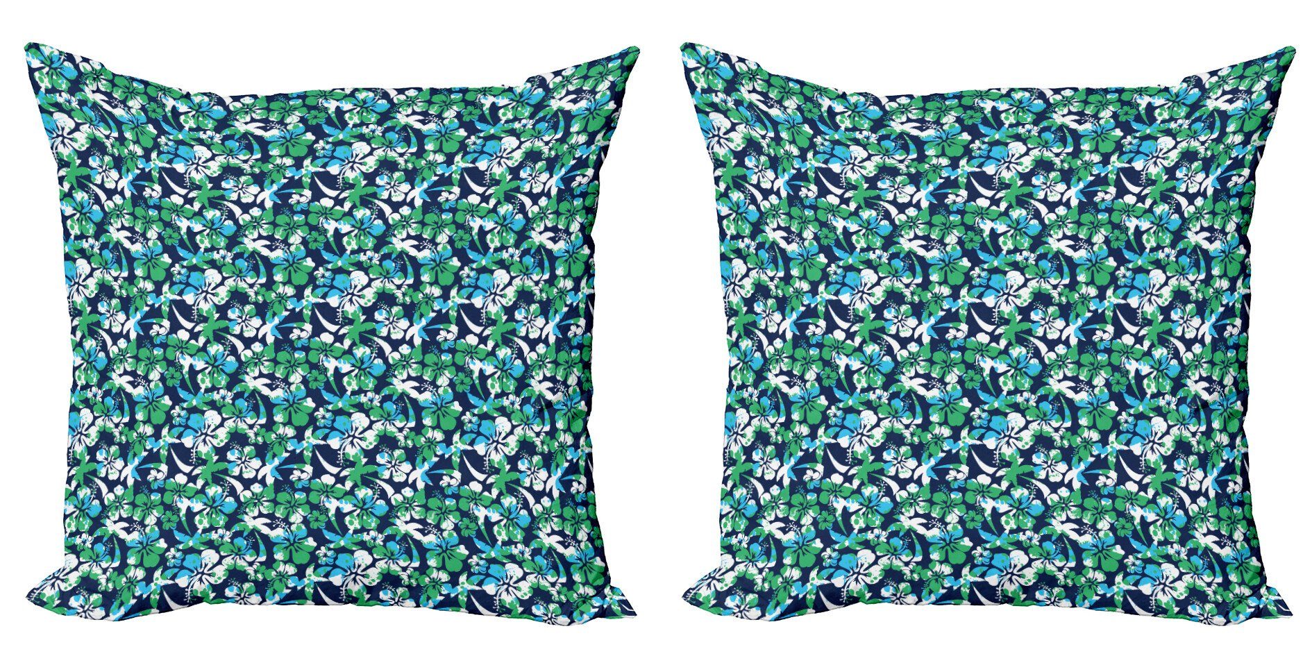 Ozean Accent Stück), Abakuhaus Doppelseitiger Sommer-Baum Kissenbezüge Modern Digitaldruck, Palm (2 Blumen