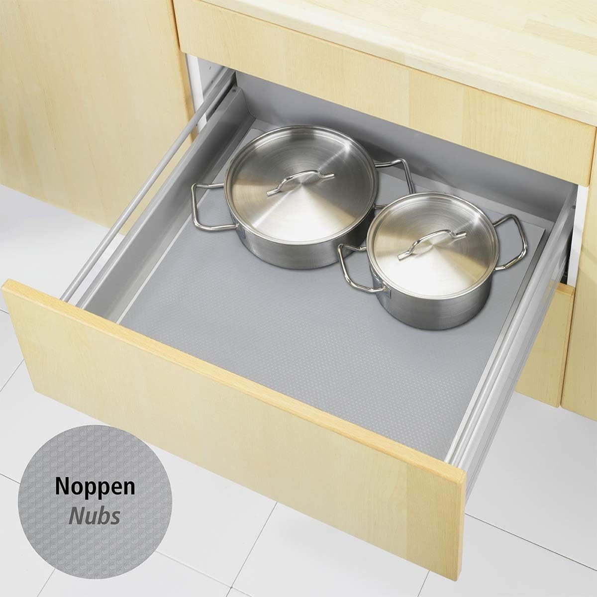 WENKO Anti-Rutsch-Pad Anti-Rutsch-Matte noppen grau, (1 St)