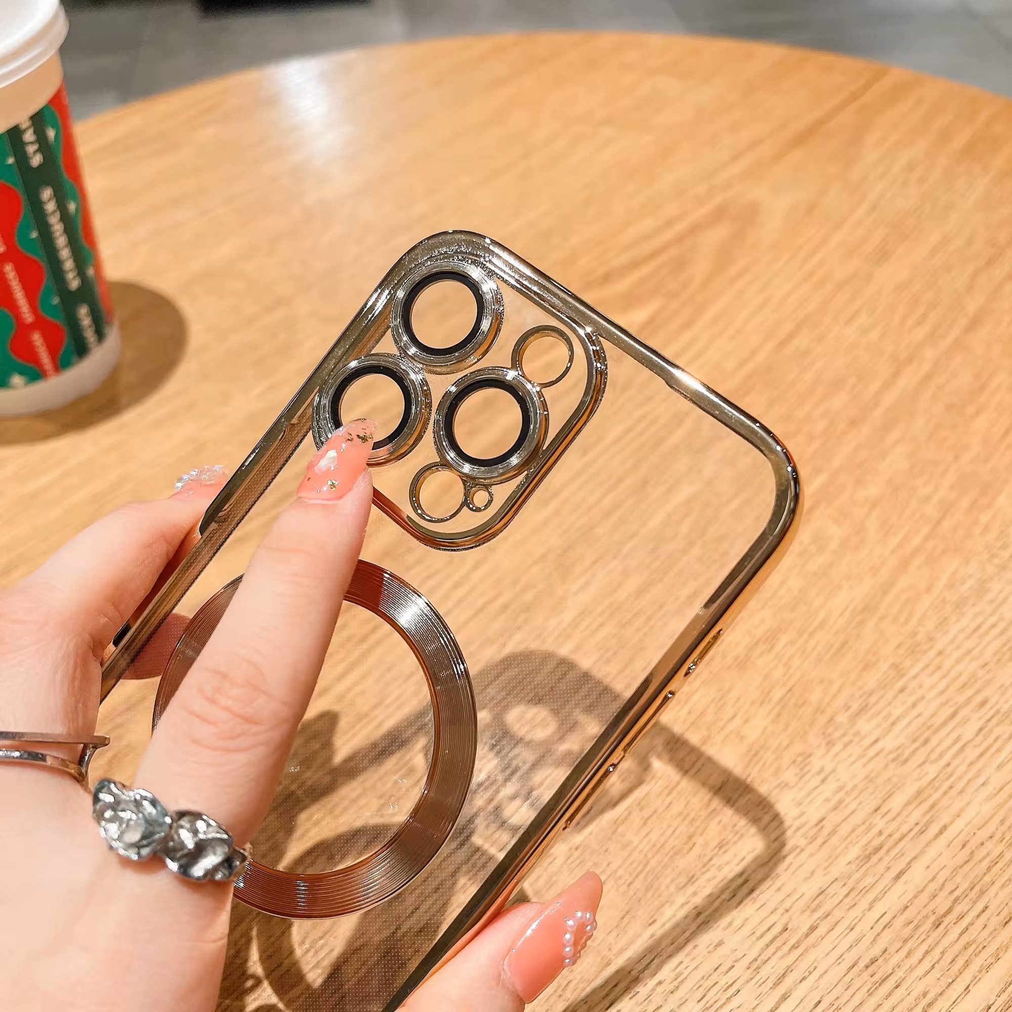Wörleonline Handyhülle für iPhone 13 Pro mit integriertem Kameraschutz, TPU Schutzhülle, MagSafe kompatible Hülle – Bild 4 von 5