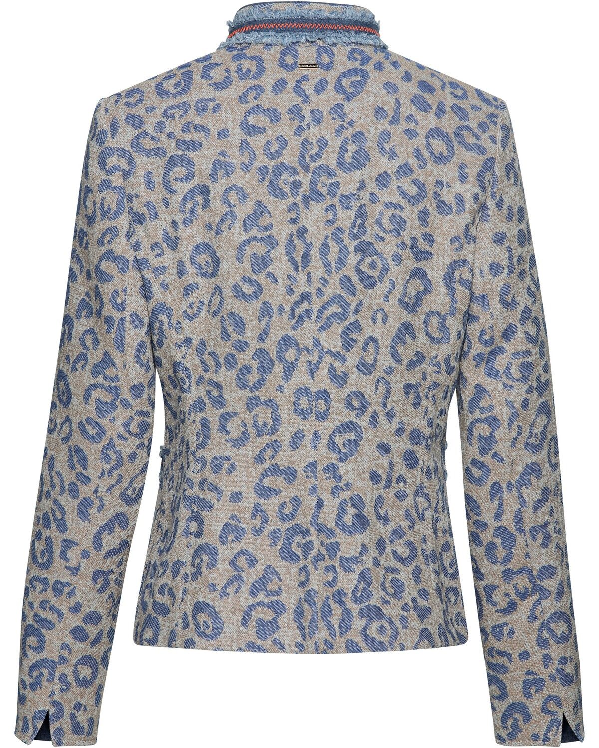 White Label Trachtenjacke Stehkragenjacke mit Leopardenmuster