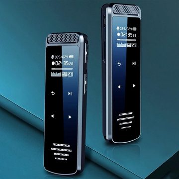 yozhiqu mp3, ai Intelligenter HD-Rauschunterdrückungs-Kontrollrekorder Digitales Diktiergerät (Timer-Einstellung,One-Touch-Aufnahme,intelligente Rauschunterdrückung)