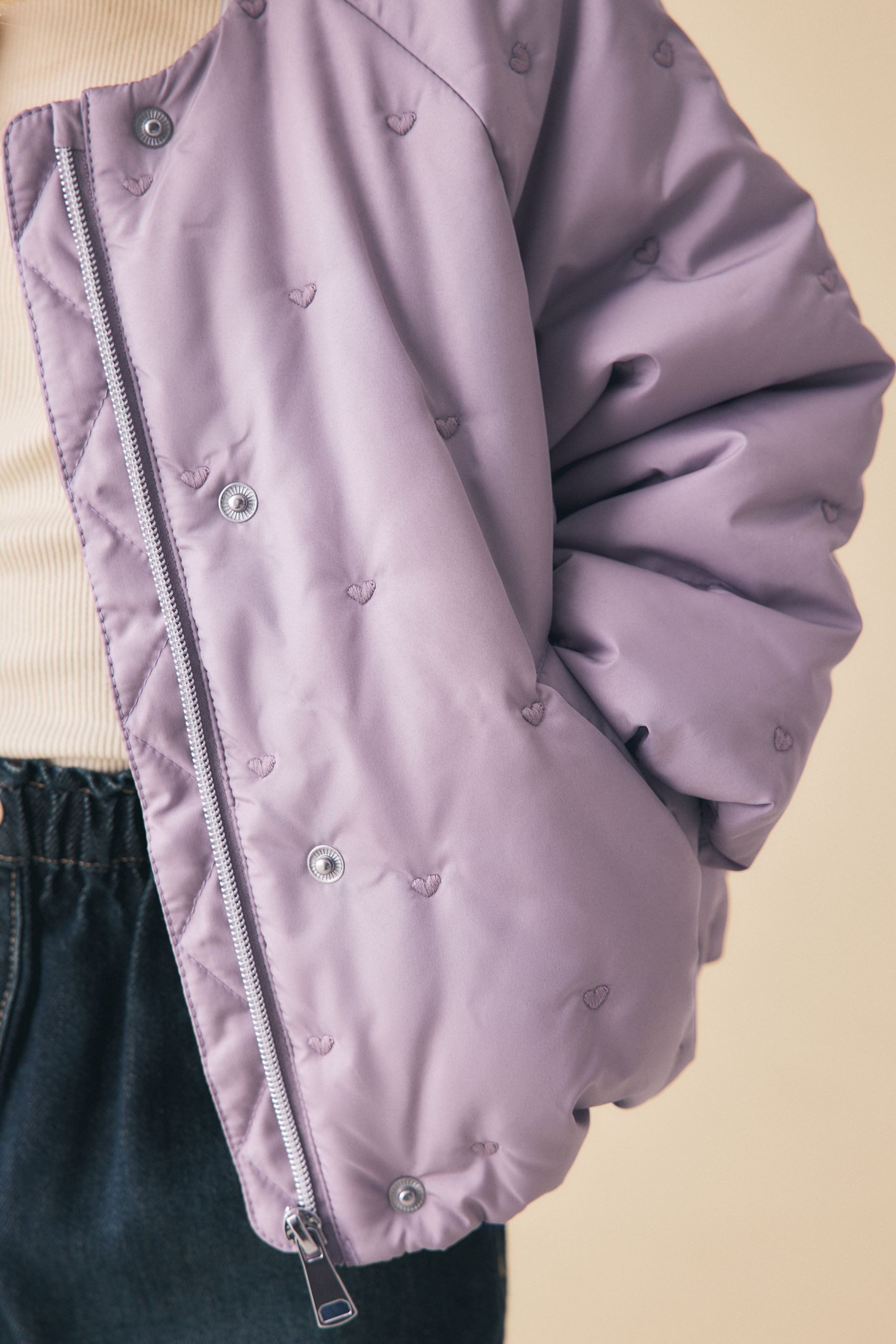 Next Steppjacke Wasserabweisender Mantel mit Ballonsaum (1-St)