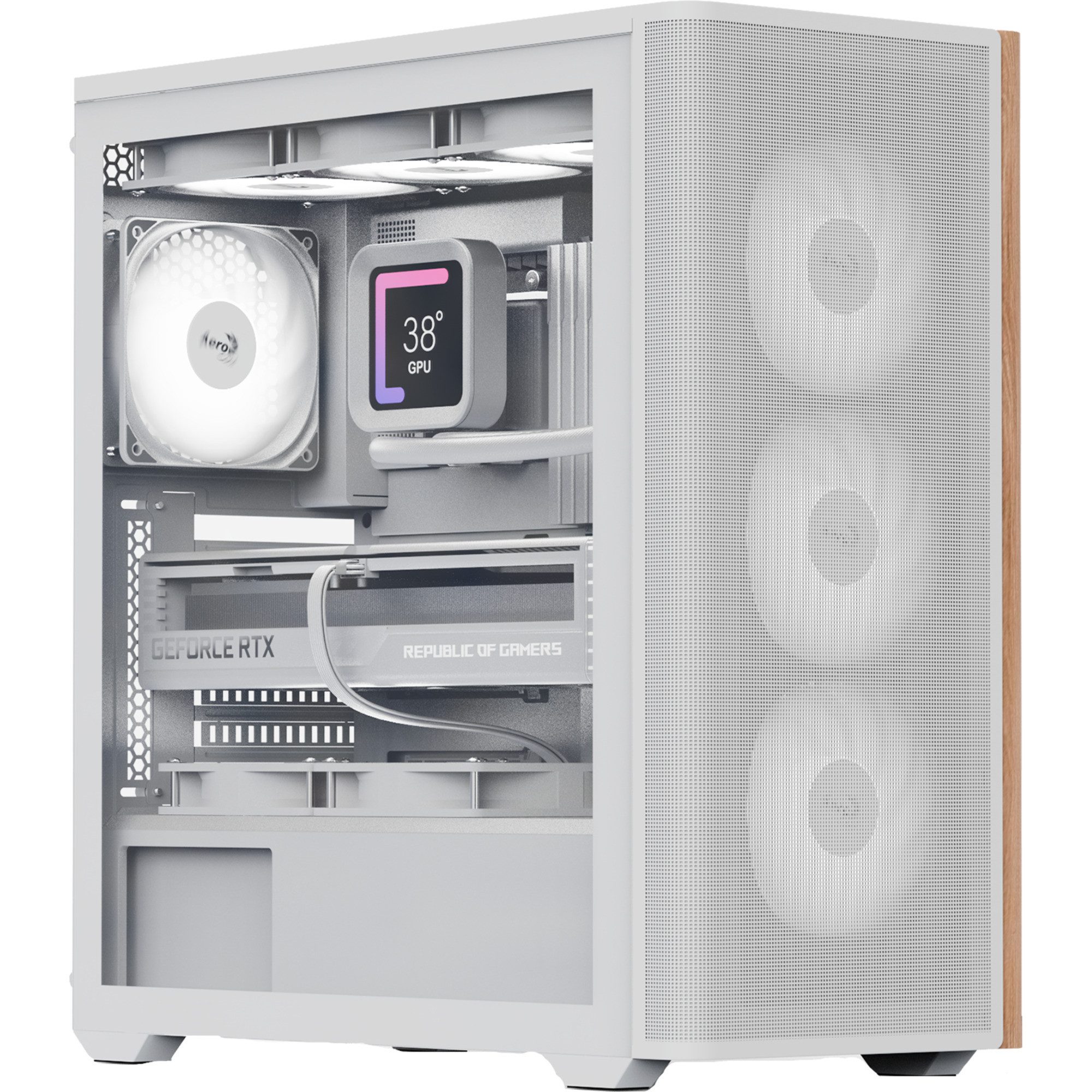 PC-Gehäuse Aerocool D501A-G-WT-v2, Tower-Gehäuse