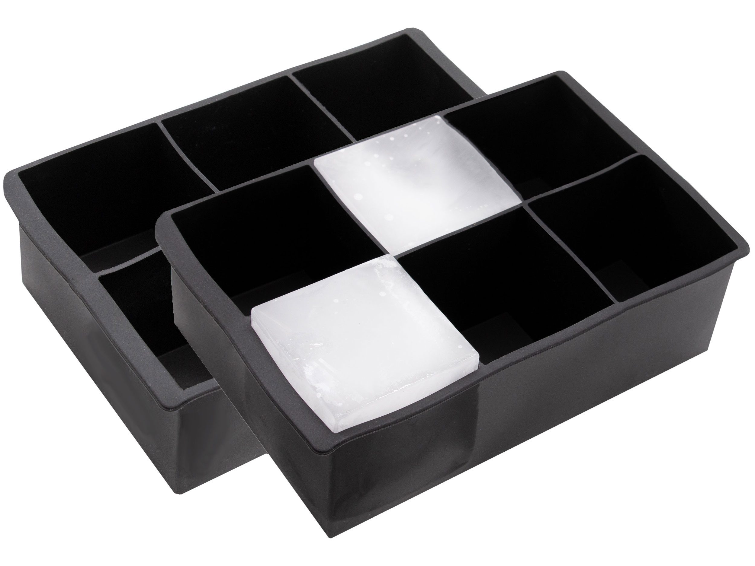 ZOLLNER24 Eiswürfelform, (2-tlg), 12 x 17 cm, Silikon, vom Hotelwäschespezialisten