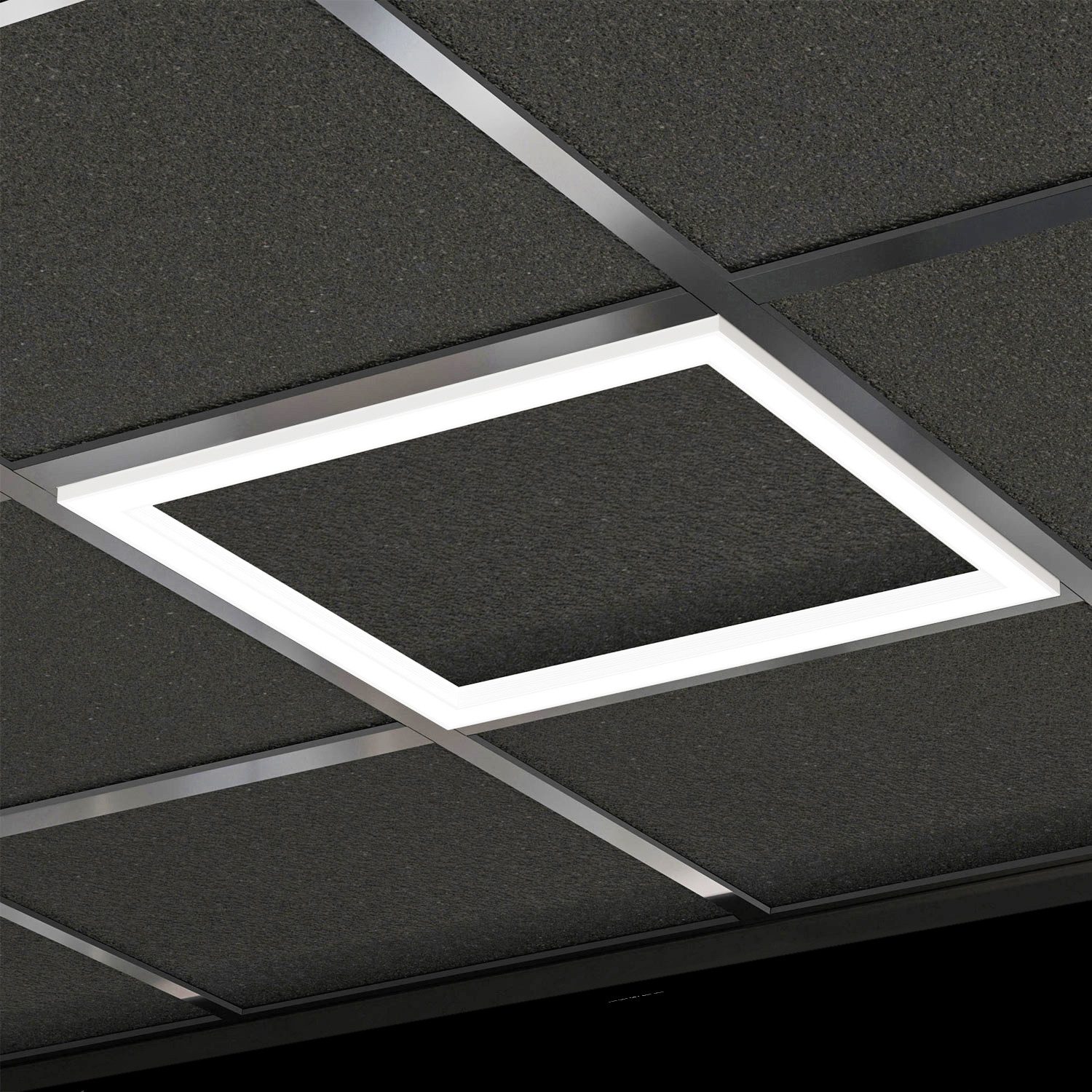 Lecom LED Panel 62x62 LED-Rahmen-Panel Led Licht Rahmen Rahmenbeleuchtung 40w, Rahmen mit beleuchtung Leuchtrahmen für Rasterdecke 4000 Lumen 5000K