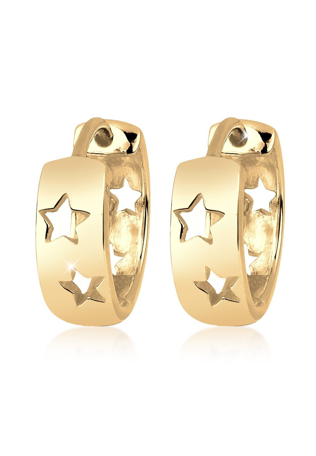 Elli Paar Creolen Creolen Sterne Astro Trend 925 Silber Gold