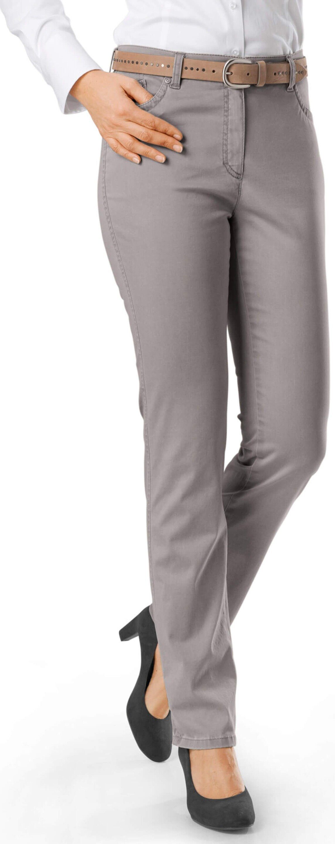 RAPHAELA by BRAX Stoffhose RAPHAELA BY BRAX Baumwoll-Hose Laura taupe Slim  Fit 5-Pocket Form