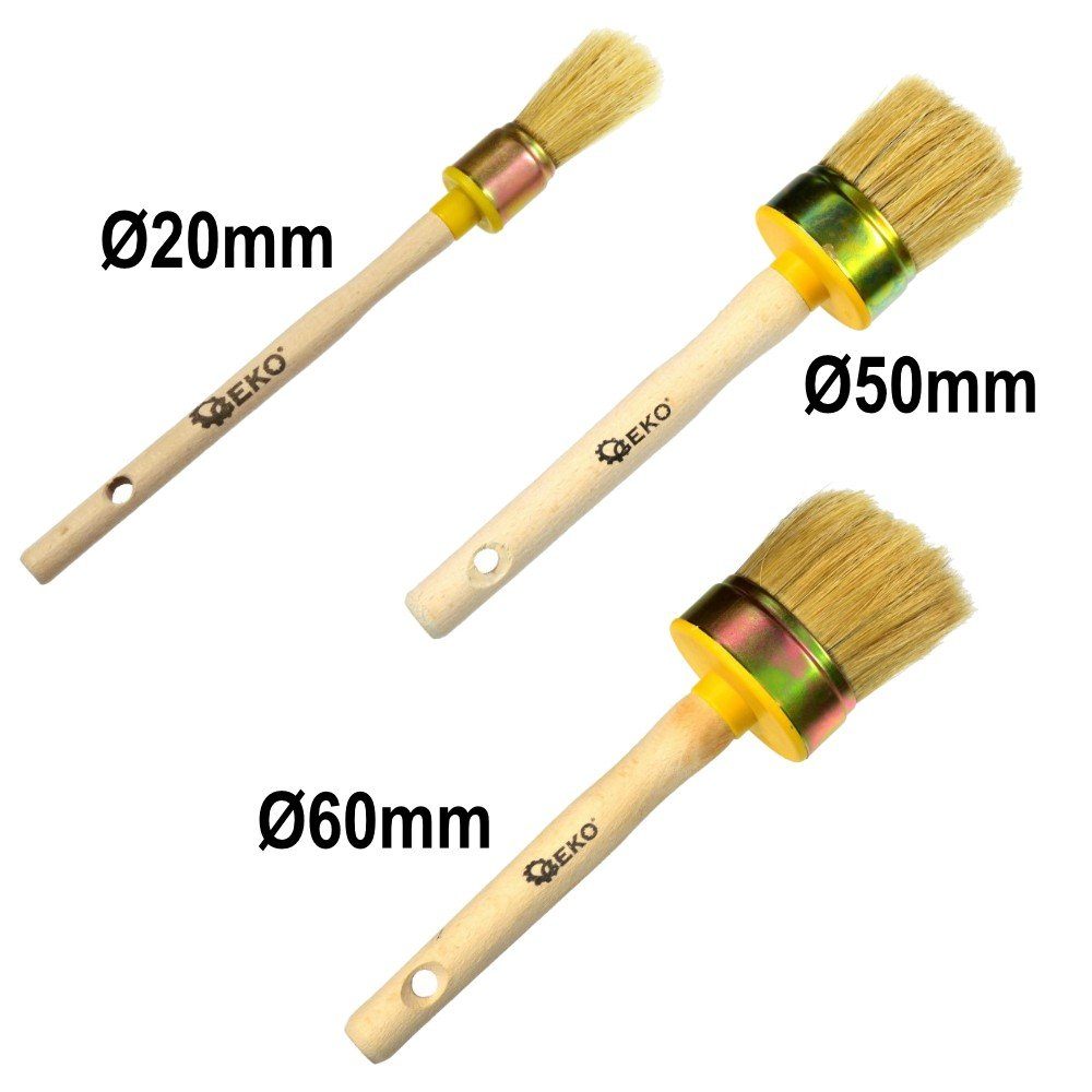 GEKO Ringpinsel Ringpinsel Malerpinsel Ø 20 / 50 / 60 mm, alle Arten von Farben | Malerpinsel