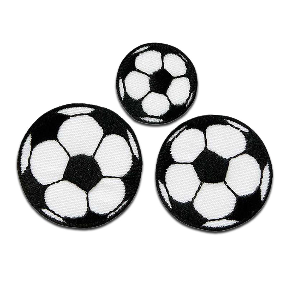 Mono-Quick Aufnäher Bügelbild, Aufbügler, Applikationen, Patches, Flicken, zum aufbügeln, Polyester, Set Fußball Sport - Größe: 6 x 4,3 cm