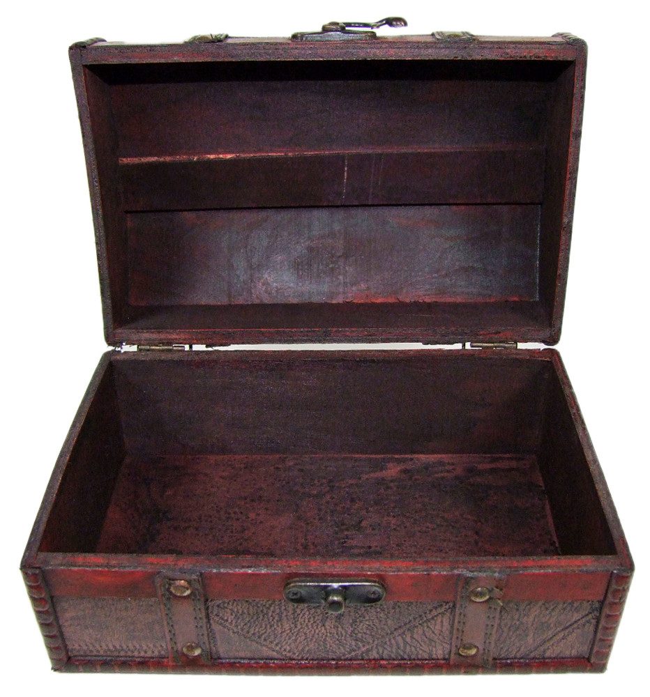 Das Kostümland Geschenkbox Schatzkiste Holz Piratentruhe Geschenkbox Aufbewah