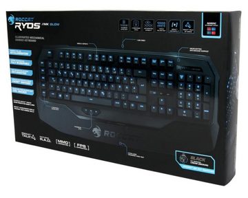 ROCCAT Nordisches Layout Ryos MK Glow MX Gaming Tastatur PC-Tastatur (USB Mechanisch Cherry abnehmbare Handballenauflage (NOR/SWE/FIN/DNK)