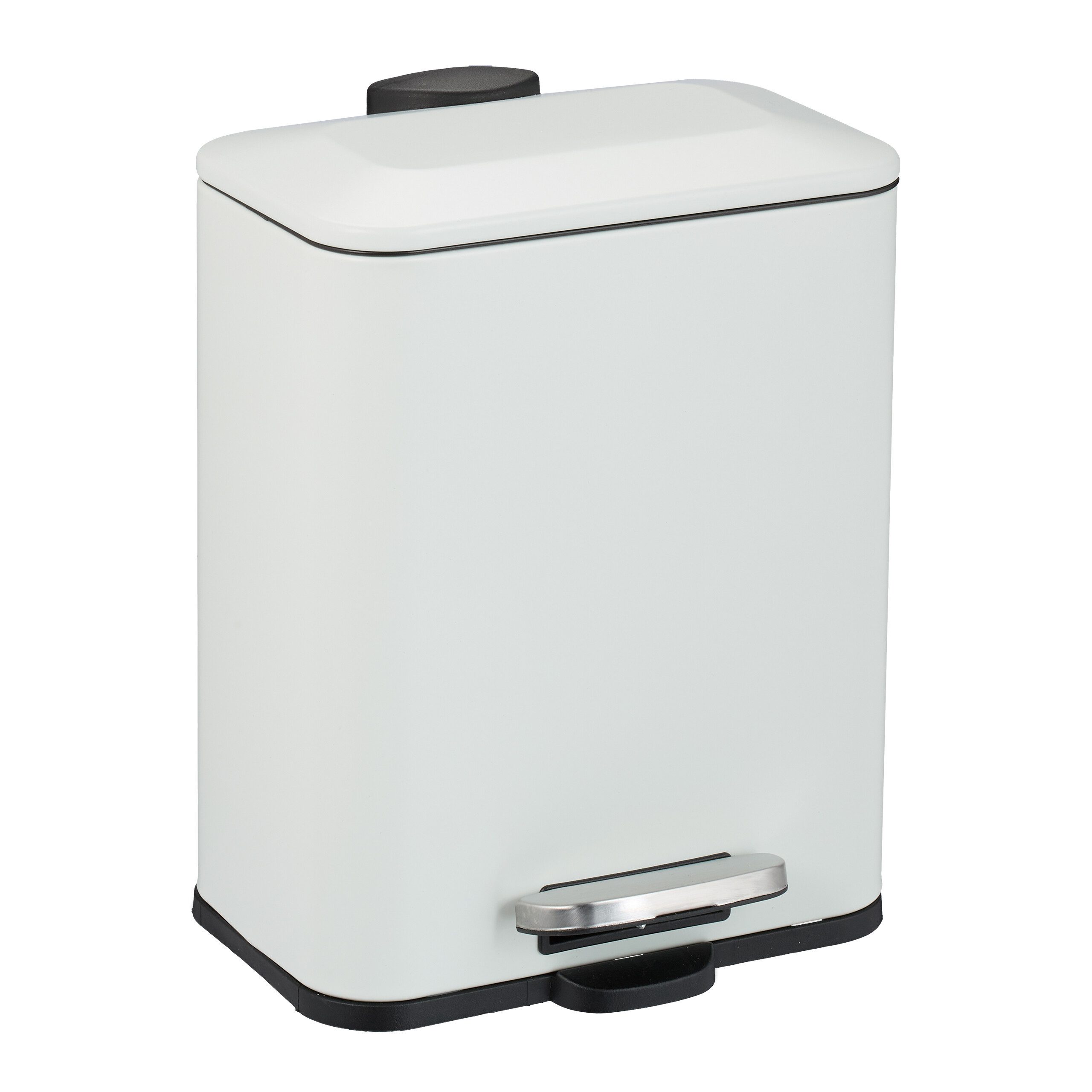 relaxdays Mülleimer Bad Mülleimer 5 l Softclose, weiß