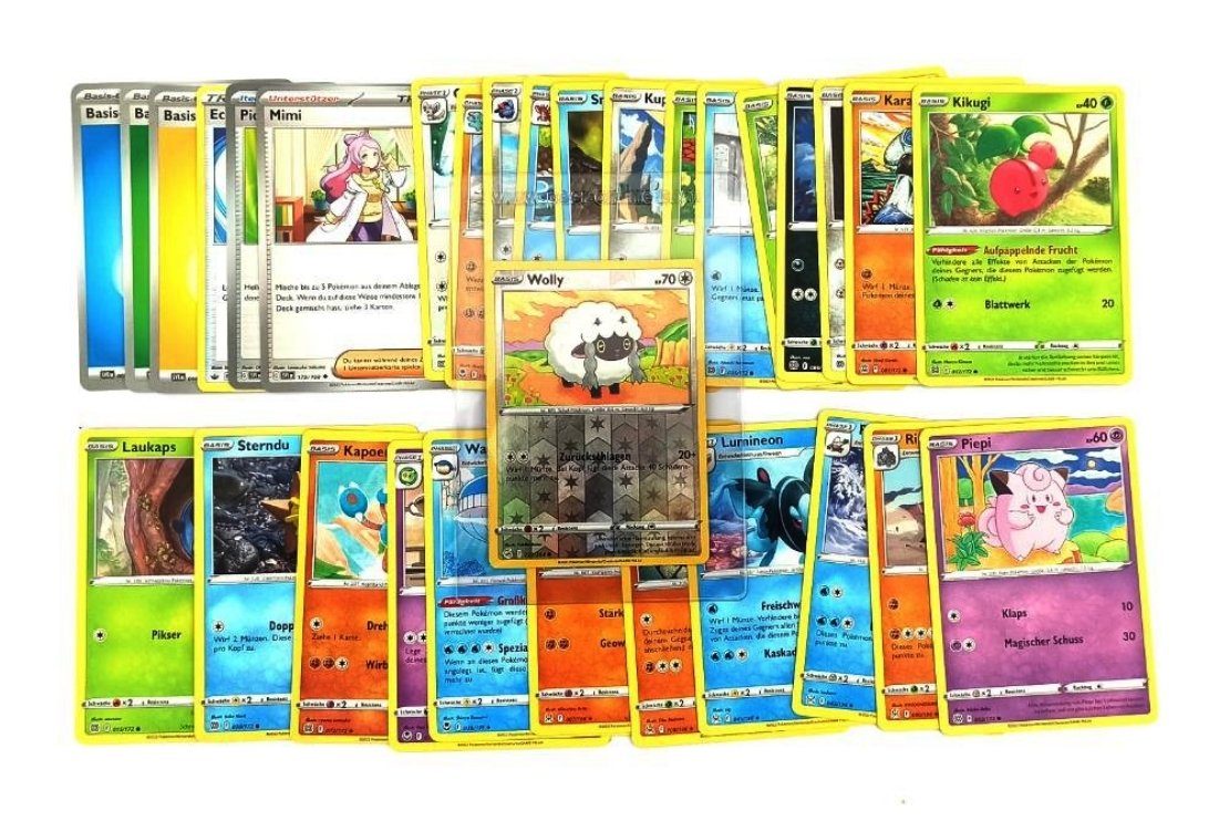 The Pokémon Company International Sammelkarte 30 Pokémon-Karten - Deutsch - zufällig Sortiert und gemischt, + 1 Reverse HOLO Karte