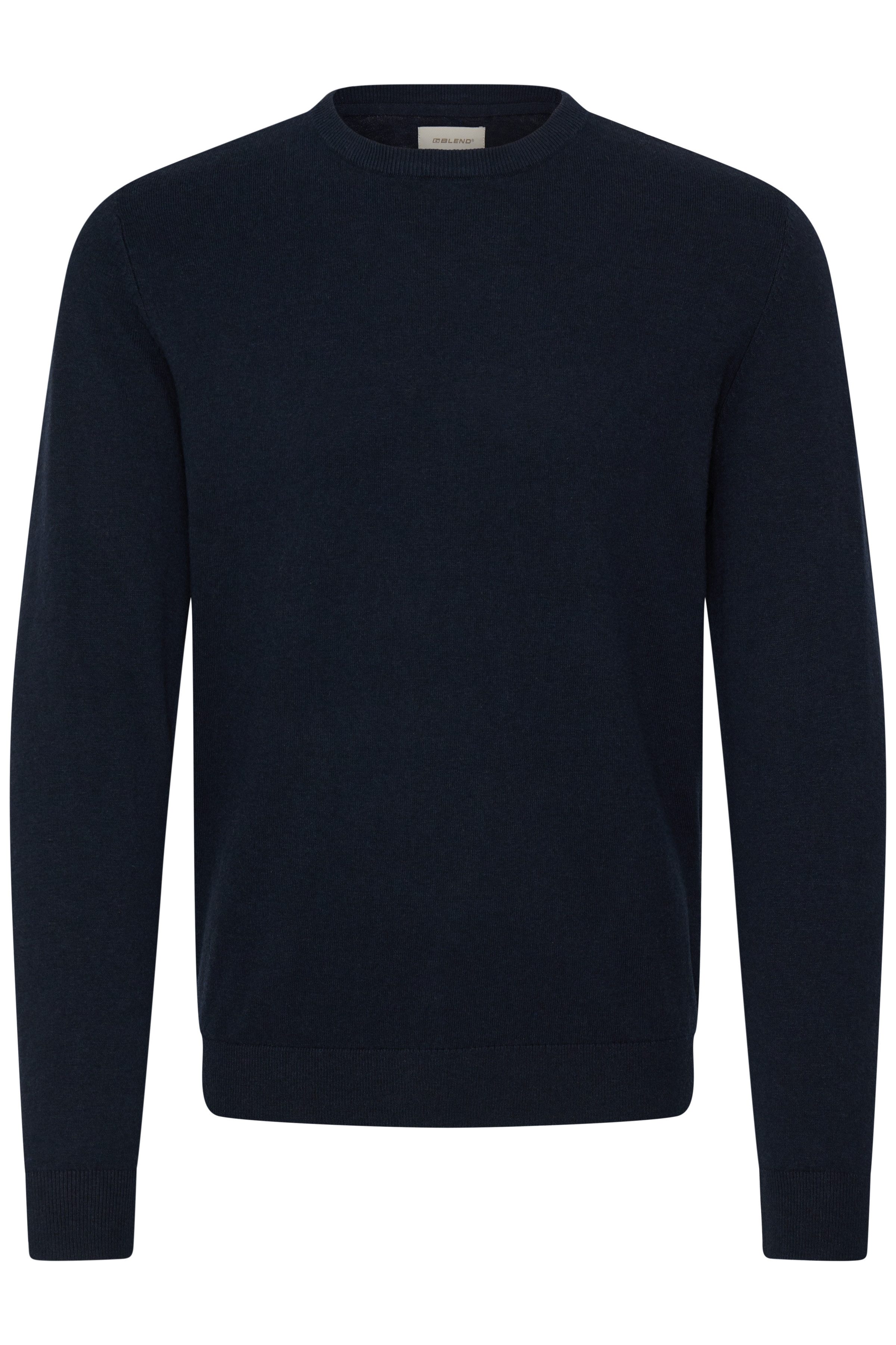 Blend Rundhalspullover BHBAGGE CREW KNIT Baumwollmischung, regular fit