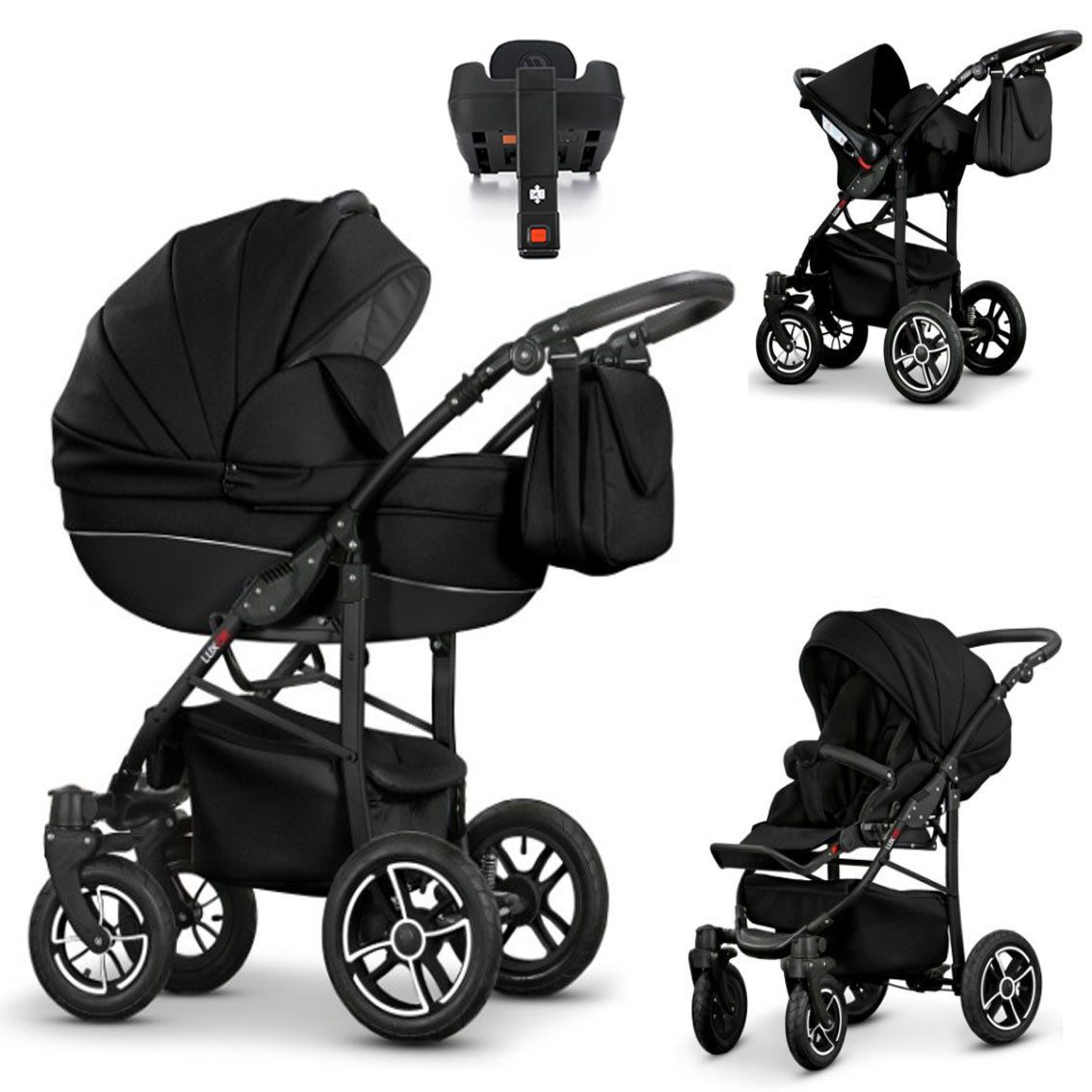 Kombi-Kinderwagen Craft Eco 5 in 1 inkl. Sportsitz, Autositz und Iso Base in 16 Farben