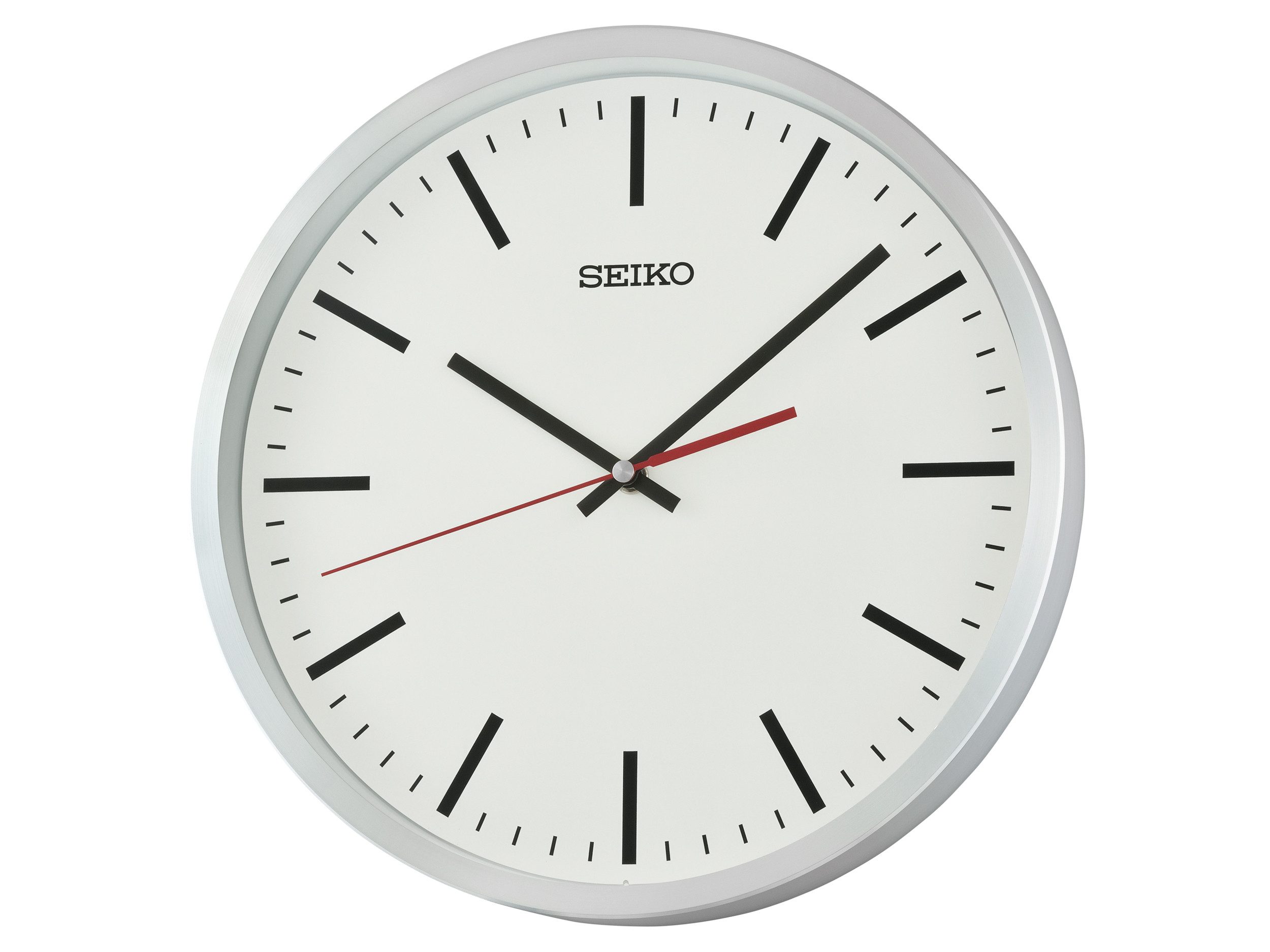 Seiko Wanduhr (Quarzuhr, durchlaufende Sekunde, Küche, Büro, Esszimmer, Arbeitszimmer)