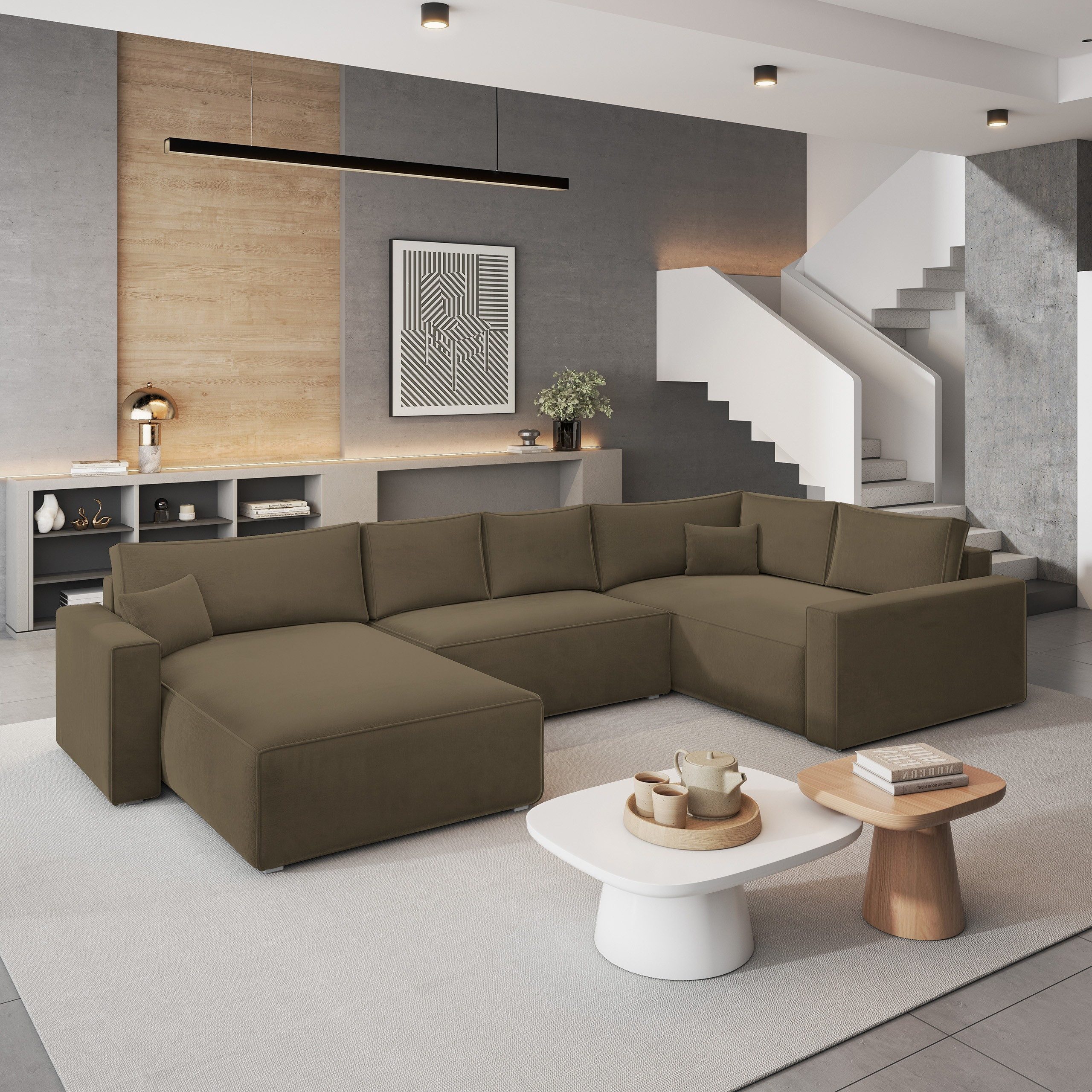 Masseno Ecksofa VELAMI mit Schlaffunktion U-Form, günstig online kaufen