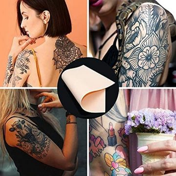 Houhence Schmuck-Tattoo Tattoo Übungshaut,10Stk Tattoo Praxis Haut Doppelseitig Kunsthaut