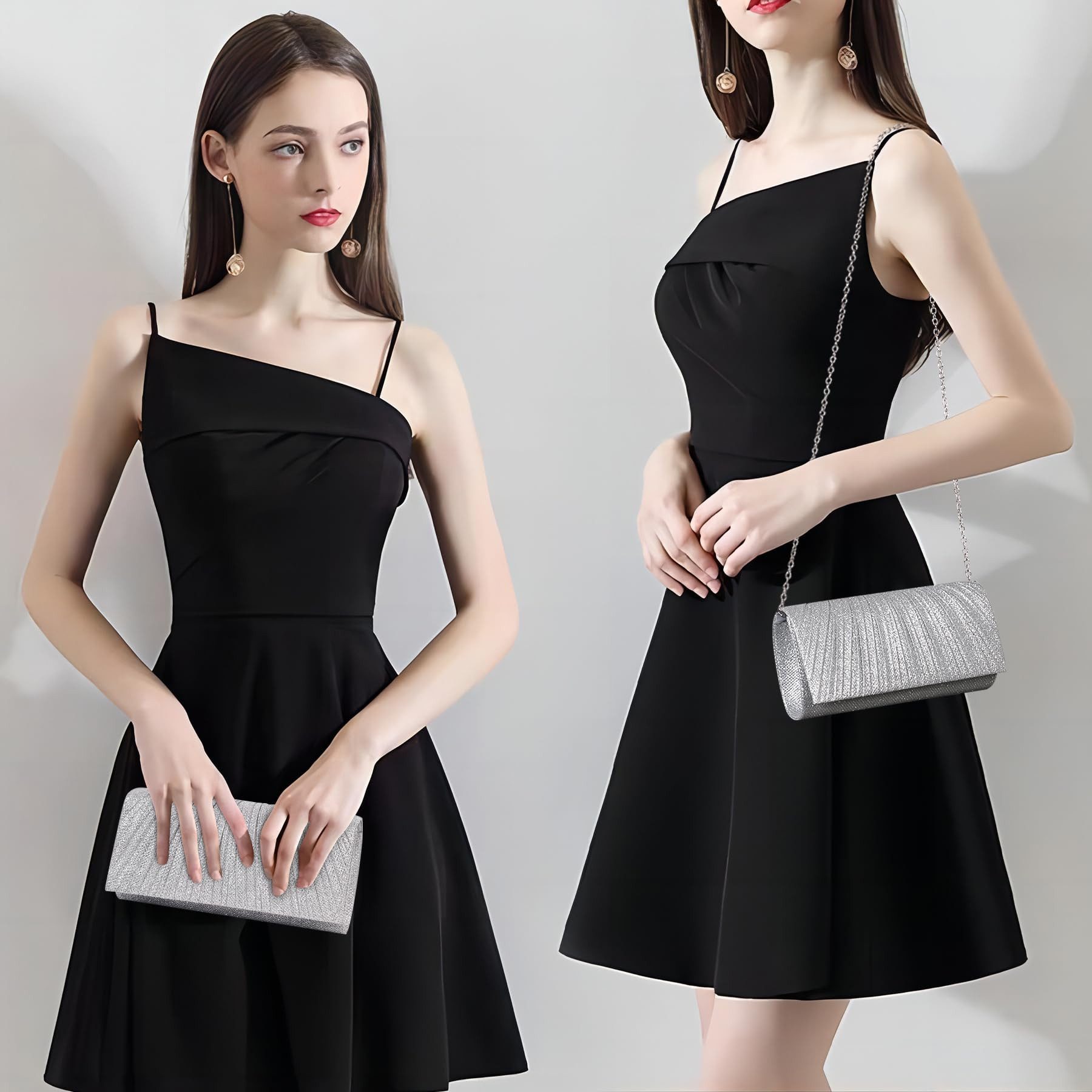 Coonoor Abendtasche Kettentasche, Clutch Damen, Glitzer Abendtasche, Elegan günstig online kaufen