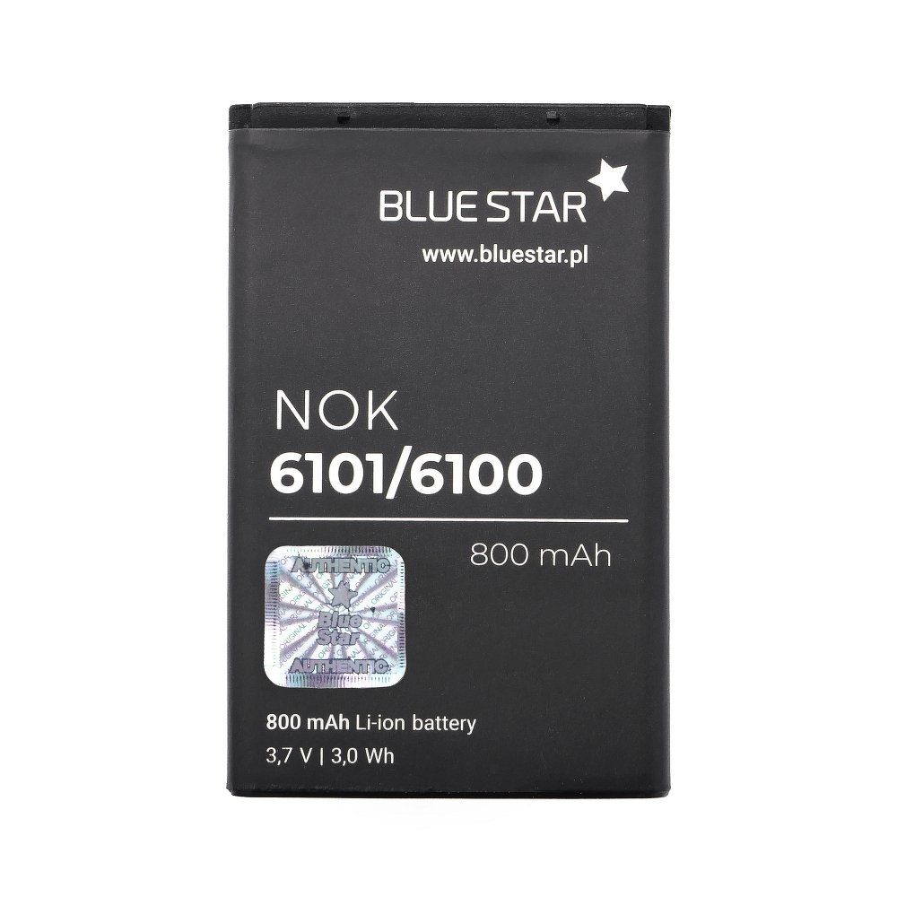 BlueStar Akku Ersatz kompatibel mit Nokia BL-4C für: C2-05, X2, 6100, 6300, 2650, 2705,3500,5100 u.v.m 800 mAh Austausch Batterie Accu Smartphone-Akku