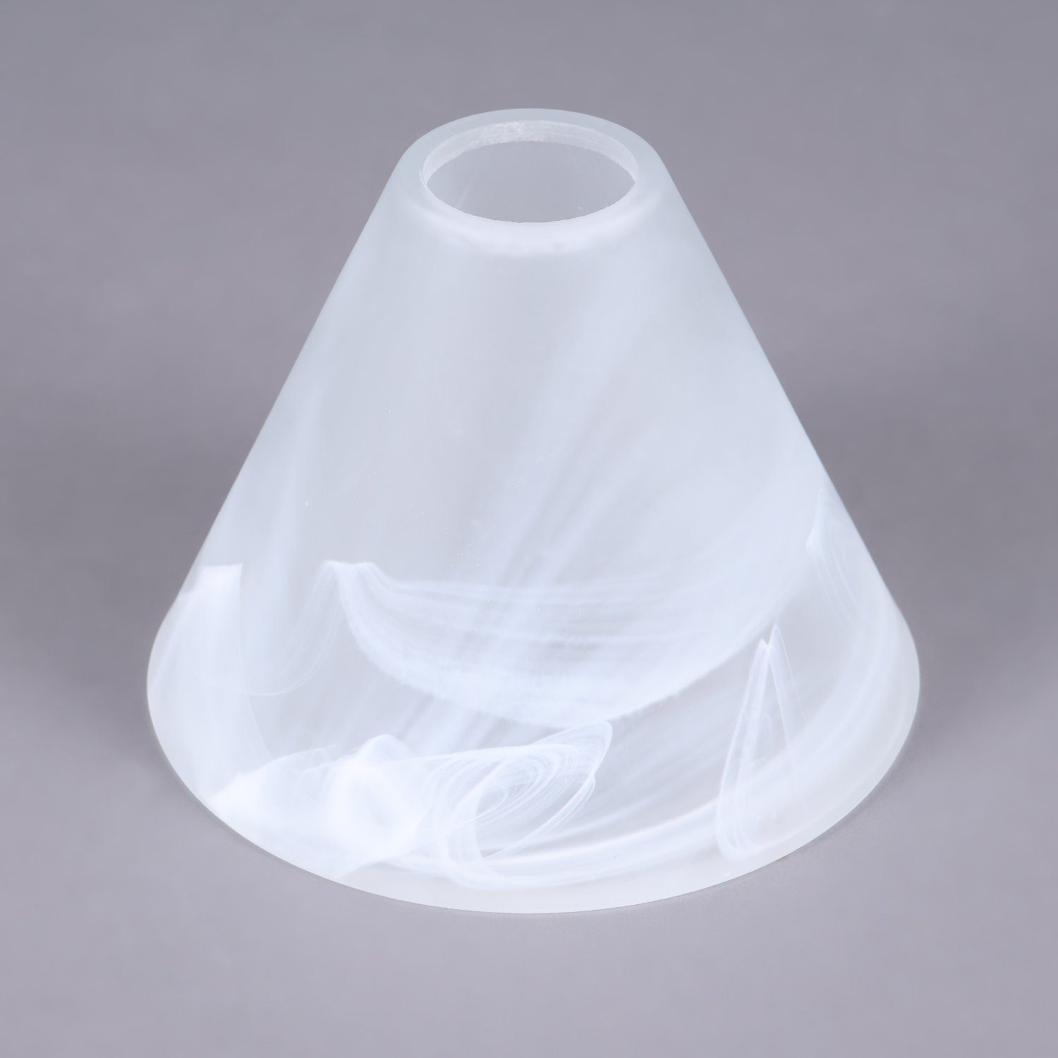 Home4Living Lampenschirm Alabasterglas weiß Ø 155mm Ersatzglas LampenglasE27, Dekorativ