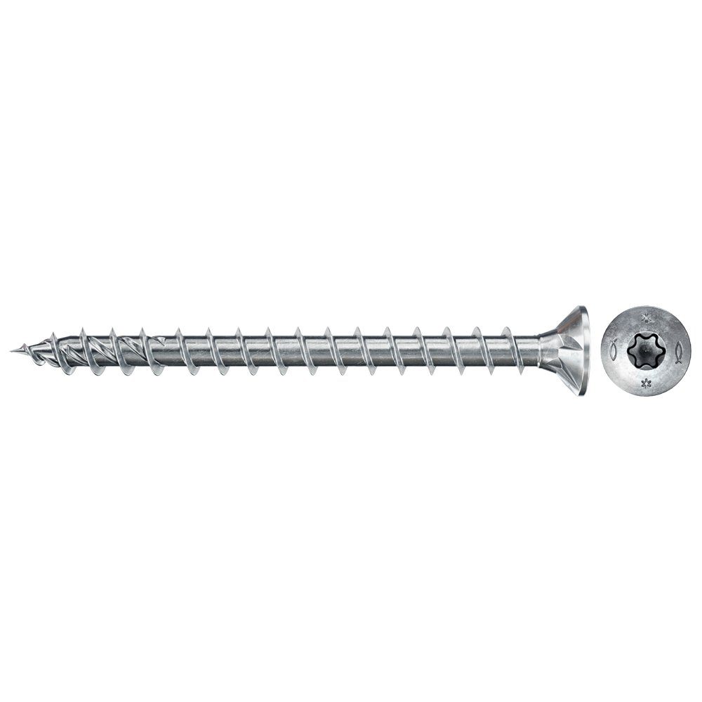 Fischer Befestigungstechnik Spanplattenschraube Power Fast II mit Senkkopf, Innenstern TX, (Stahl weiß verzinkt, 200 St), 3x12 mm