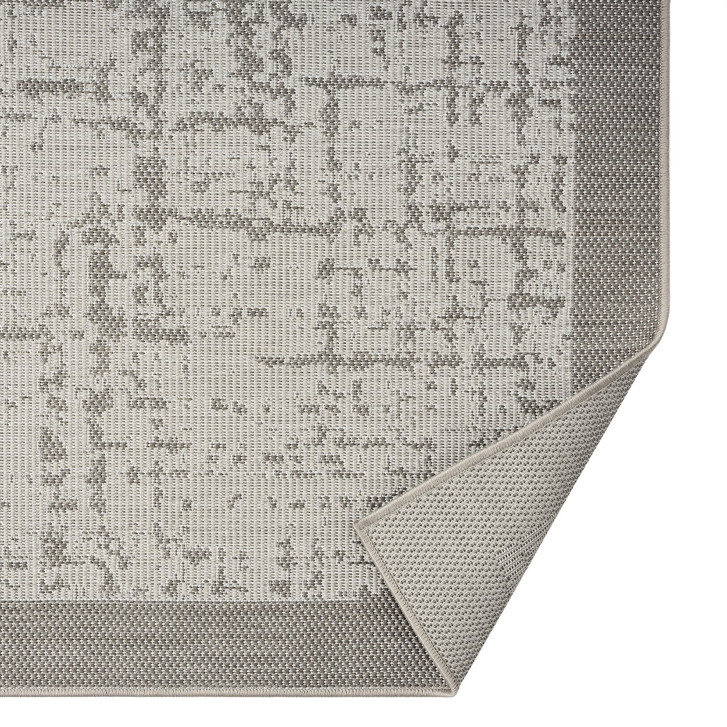 Vimoda Outdoorteppich Teppich In- und Outdoor Terrasse Balkon Wintergarten Grau, Rechteckig, in & Outdoor Läufer, robust – Bild 5 von 5